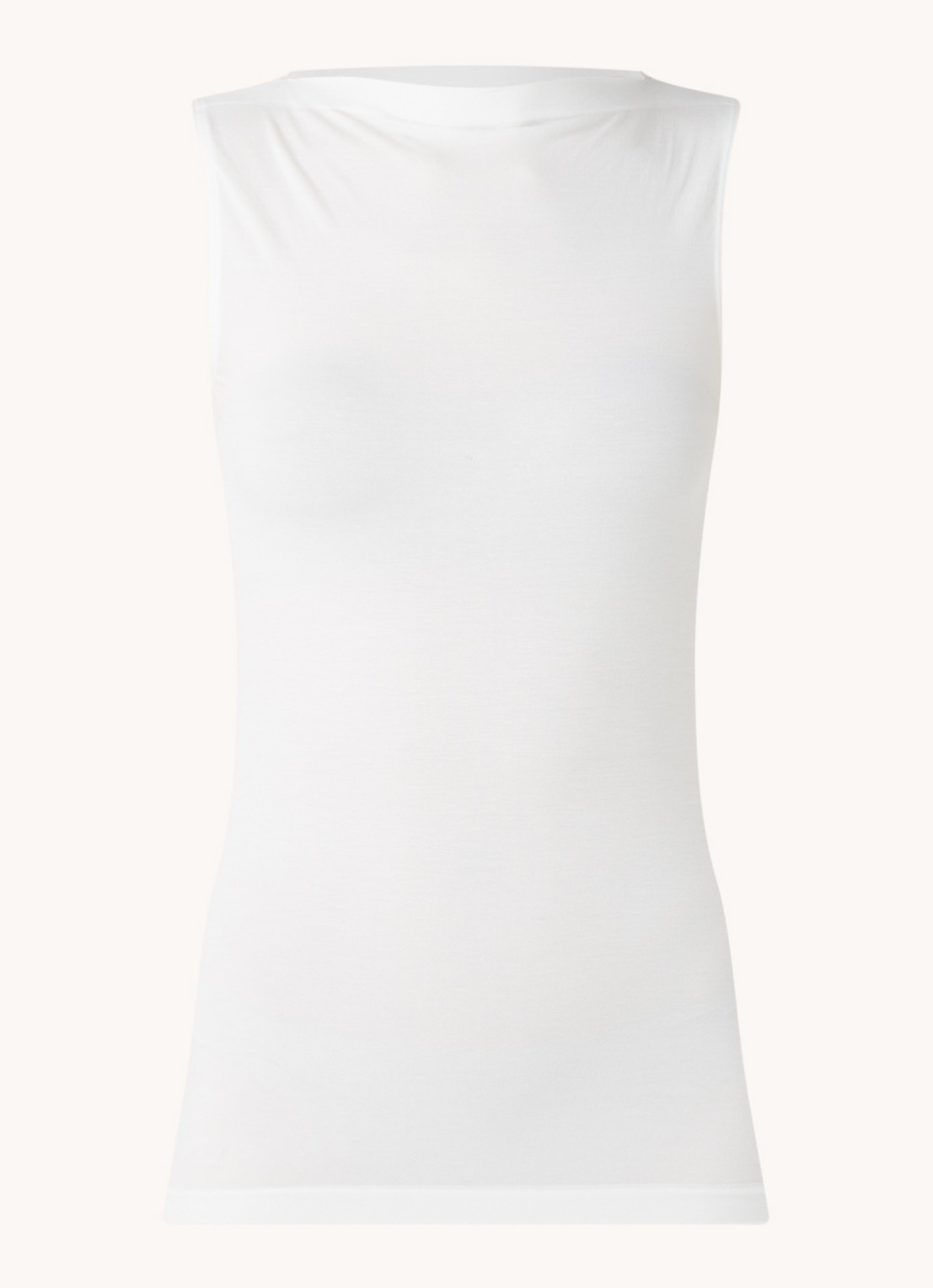 Wolford Aurora mouwloze top met boothals - voorkant wit