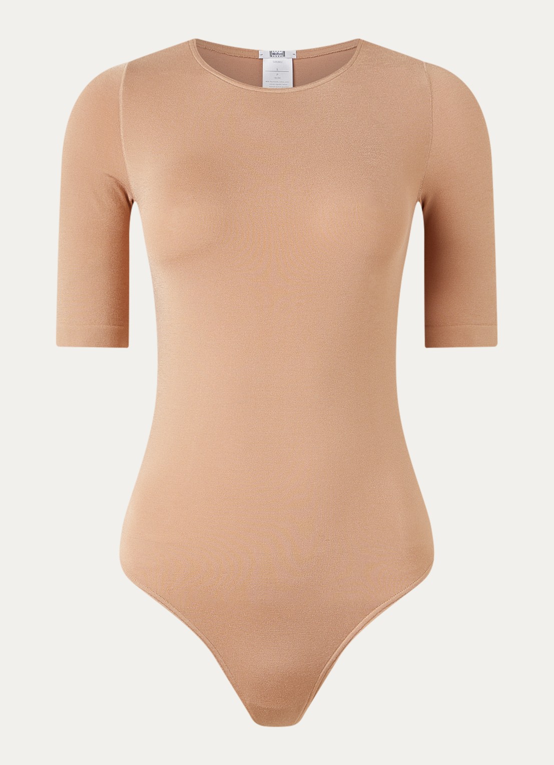 Wolford Bahamas body met ronde hals - voorkant 2 beige
