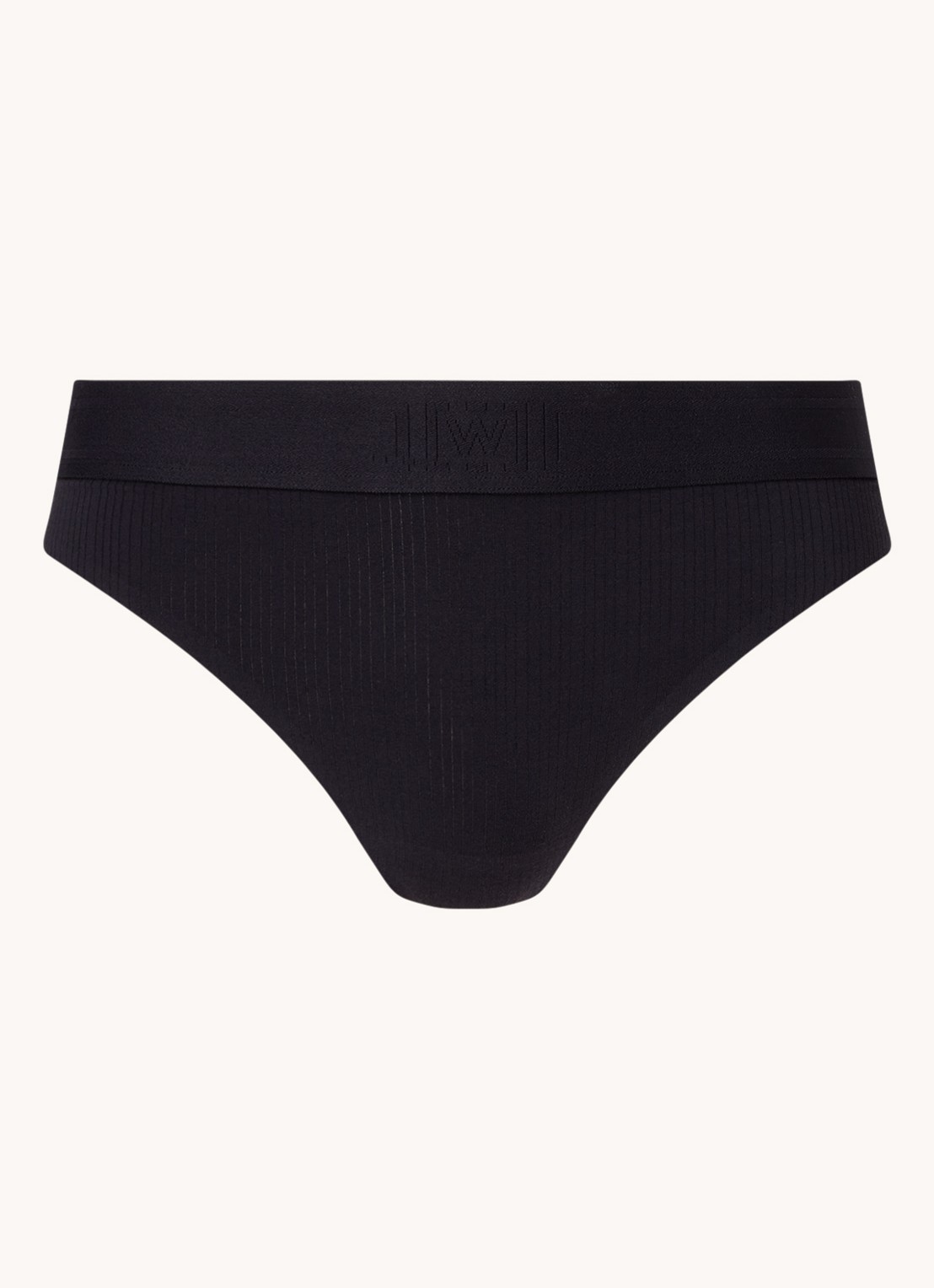 Wolford Beauty Cotton string - voorkant 3 zwart