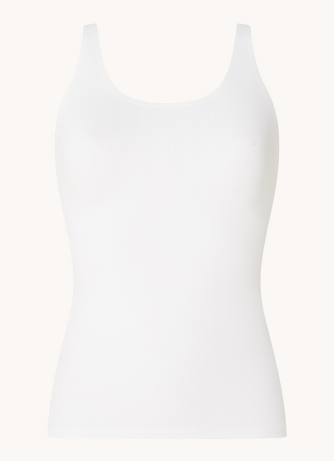 Wolford Beauty Cotton tanktop - voorkant 2 wit