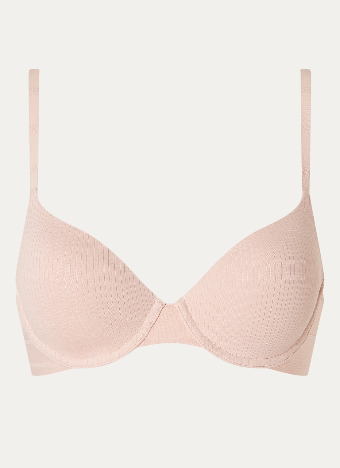 Wolford Beauty Cotton voorgevormde bh met beugel - voorkant zalmroze
