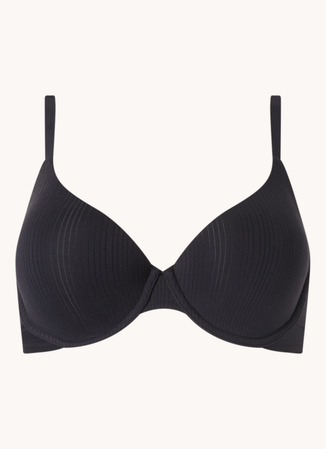 Wolford Beauty Cotton voorgevormde bh met beugel - voorkant 3 zwart