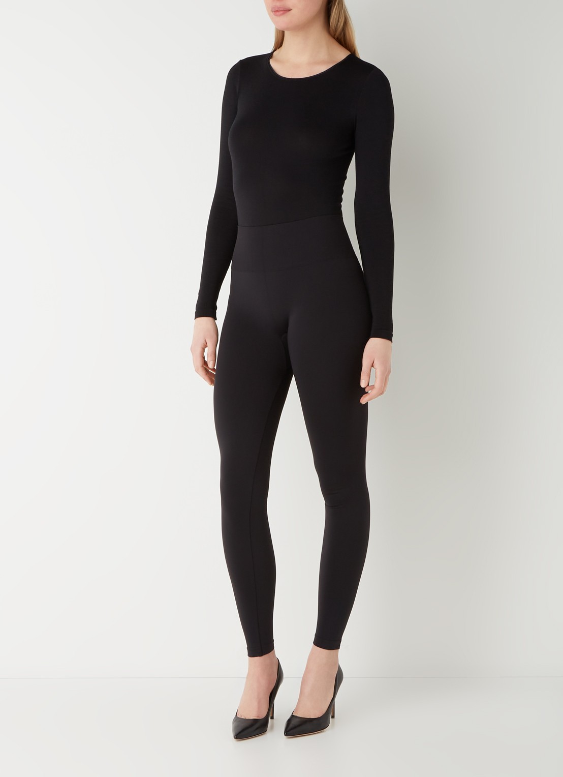 Wolford Berlin body met lange mouwen - voorkant 4 zwart