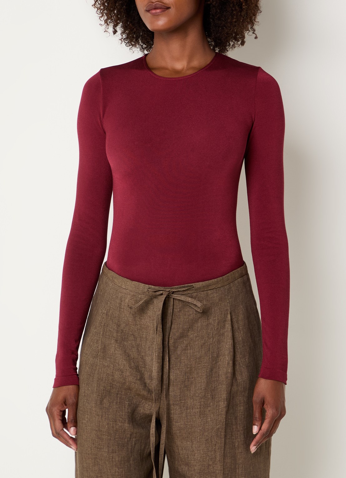 Wolford Berlin body met ronde hals - detail zwart