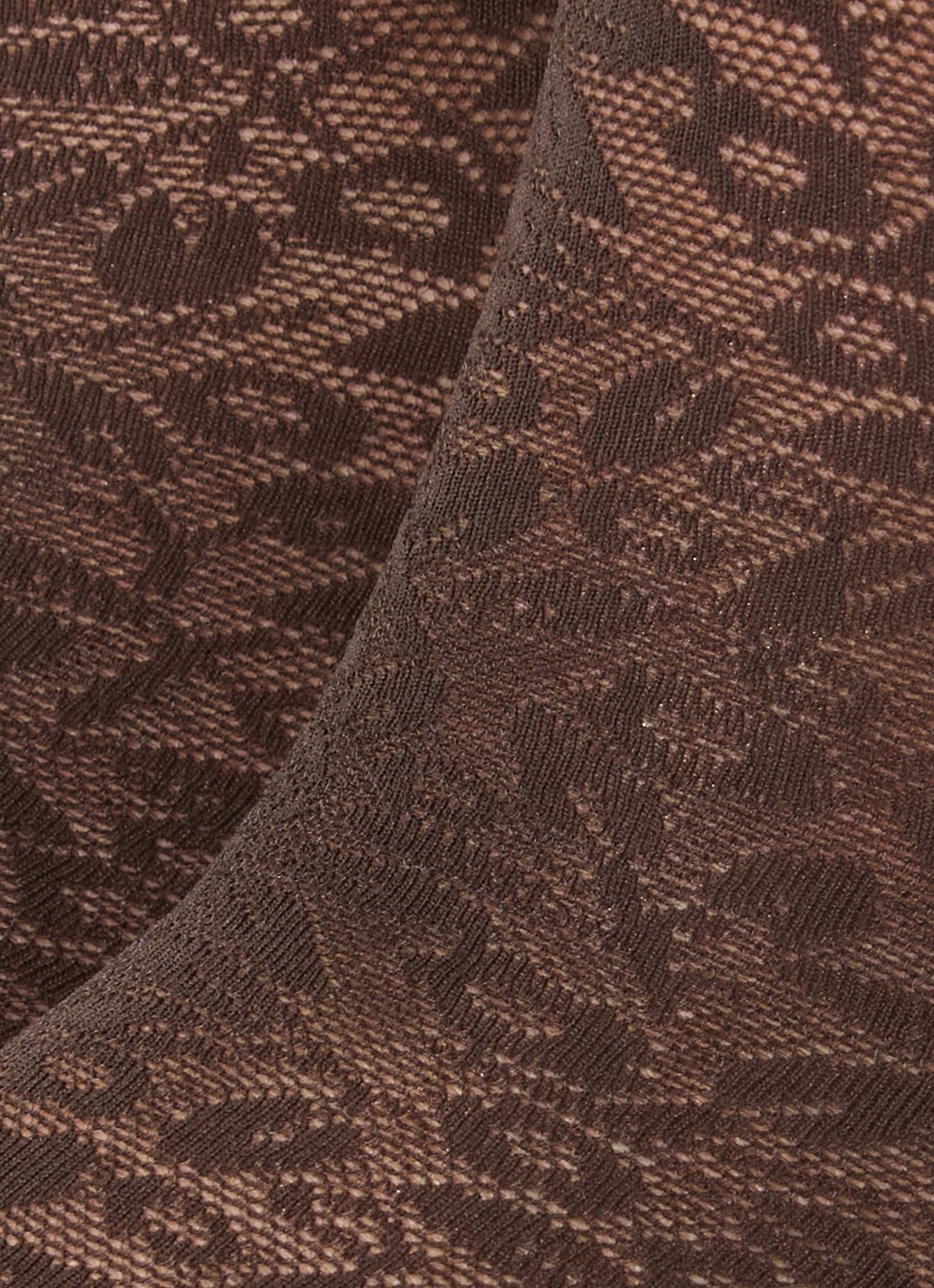 Wolford Bouquet kniekousen met bloemenprint in 30 denier - detail 3 bruin