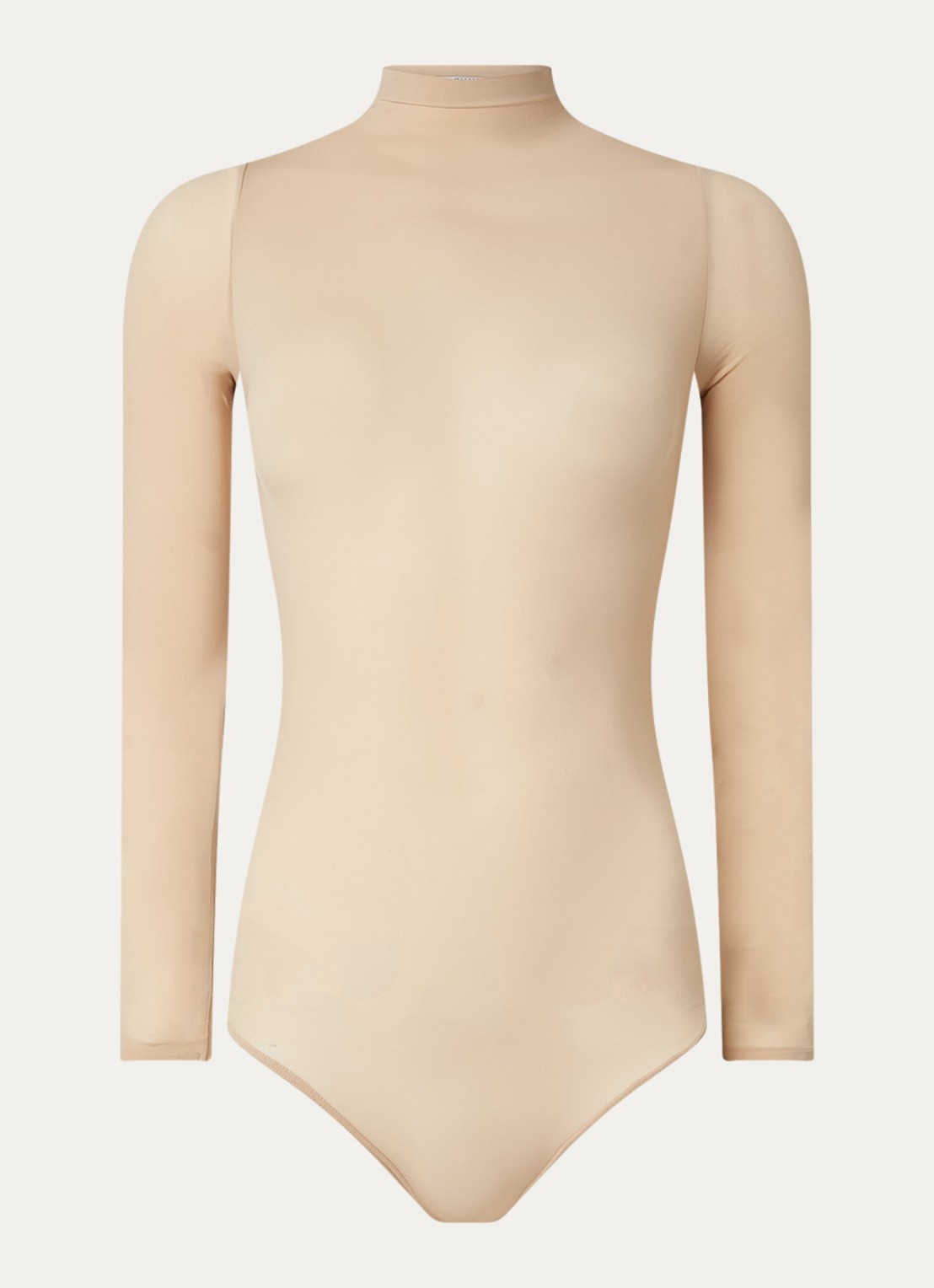 Wolford Buenos Aires stringbody met col - voorkant donkerbeige