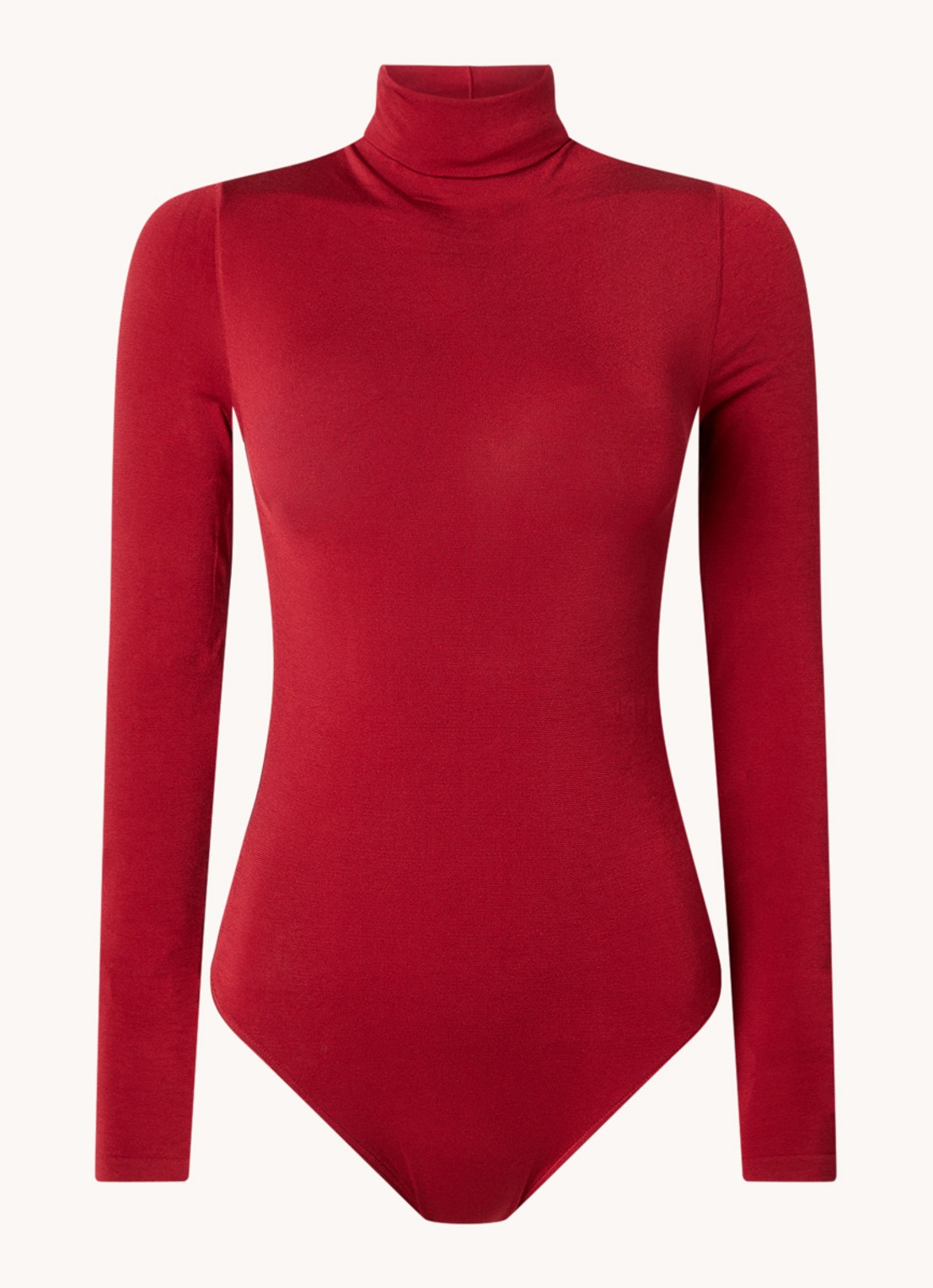 Wolford Colorado body met col - voorkant 3 lichtrood