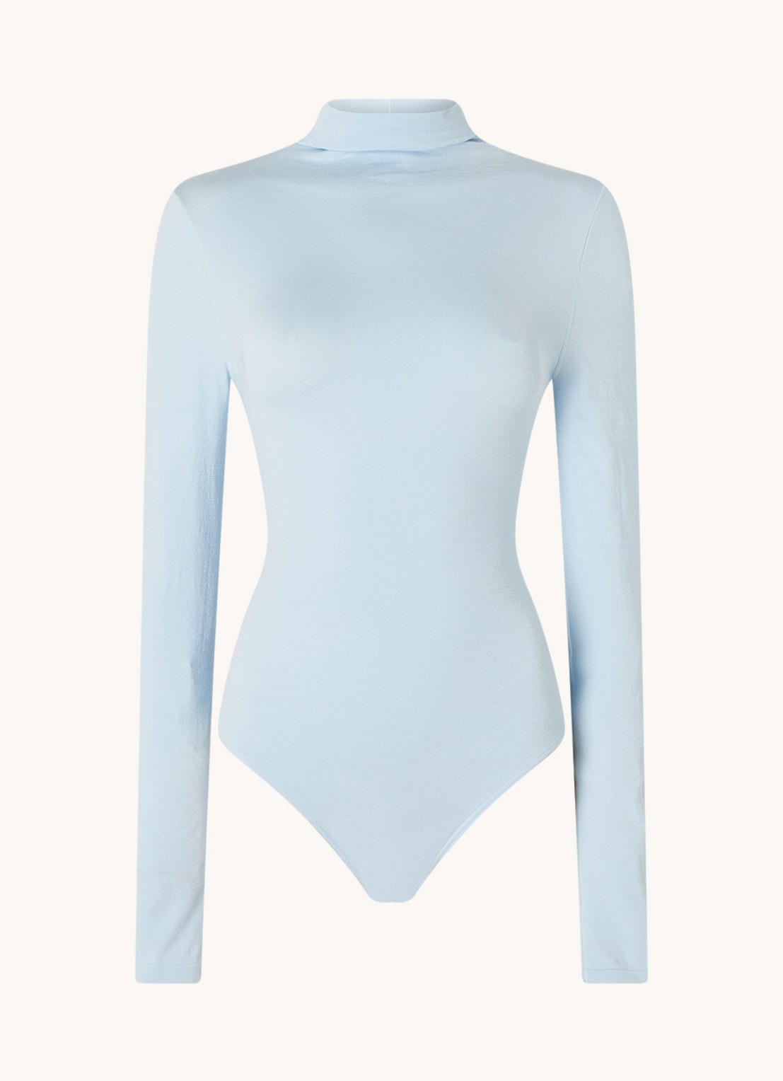 Wolford Colorado body met col - voorkant 4 lichtblauw