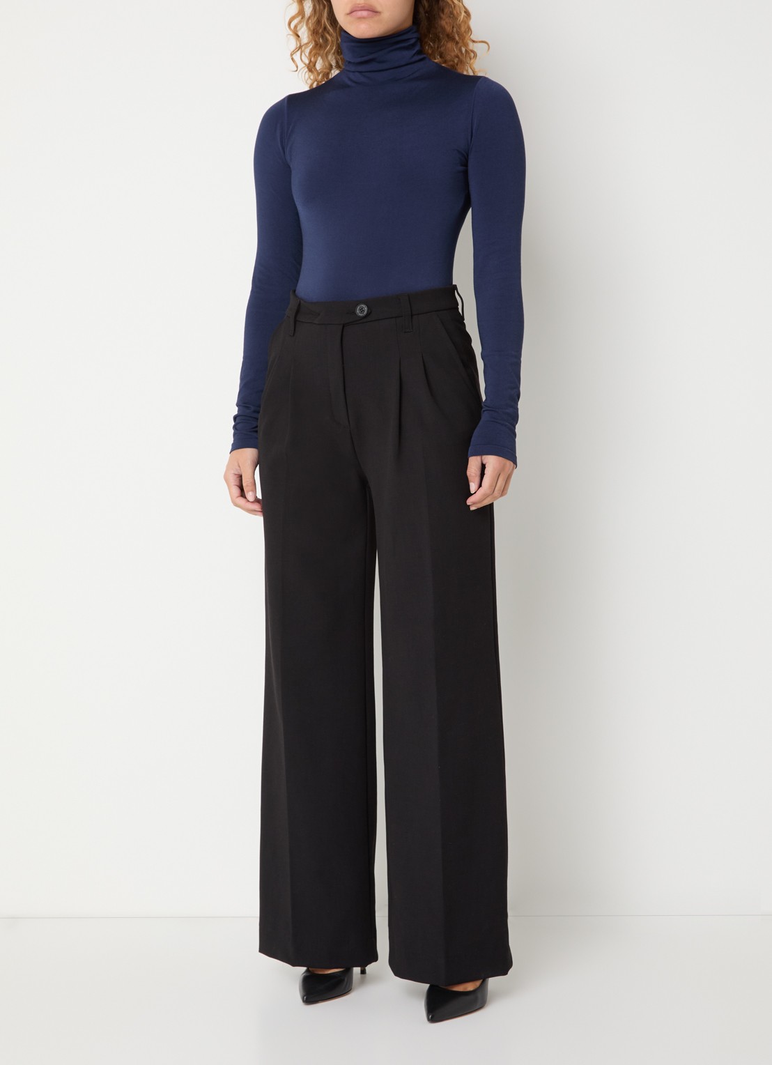 Wolford Colorado body met col - voorkant 3 donkerblauw