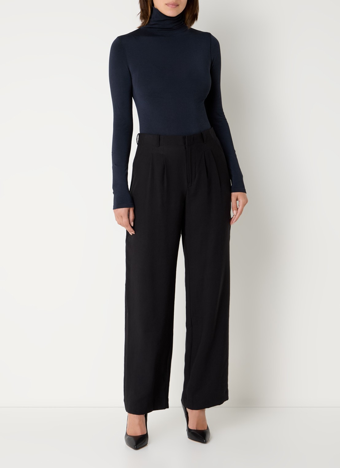 Wolford Colorado body met col - voorkant 4 donkerblauw