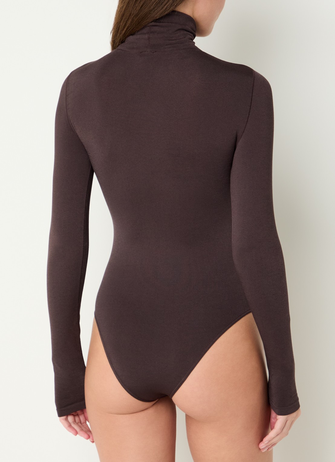 Wolford Colorado body met col - achterkant 4 donkerbruin