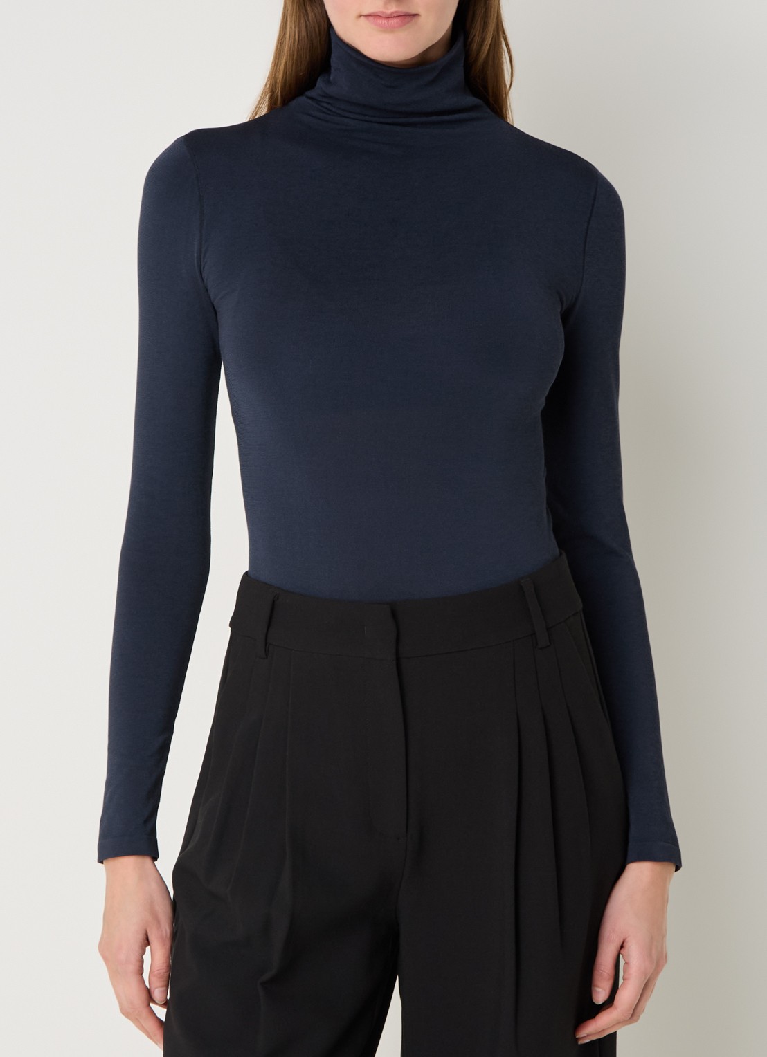Wolford Colorado stringbody met col - detail 3 donkerblauw