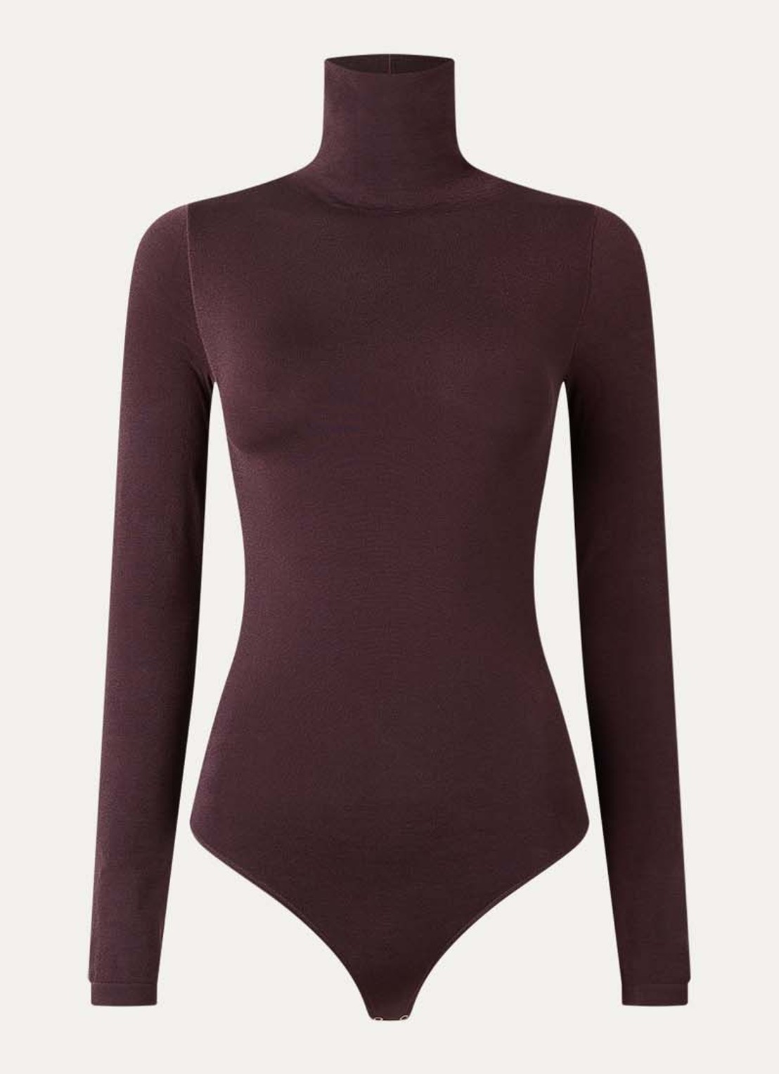 Wolford Colorado stringbody met col - voorkant 2 bordeauxrood