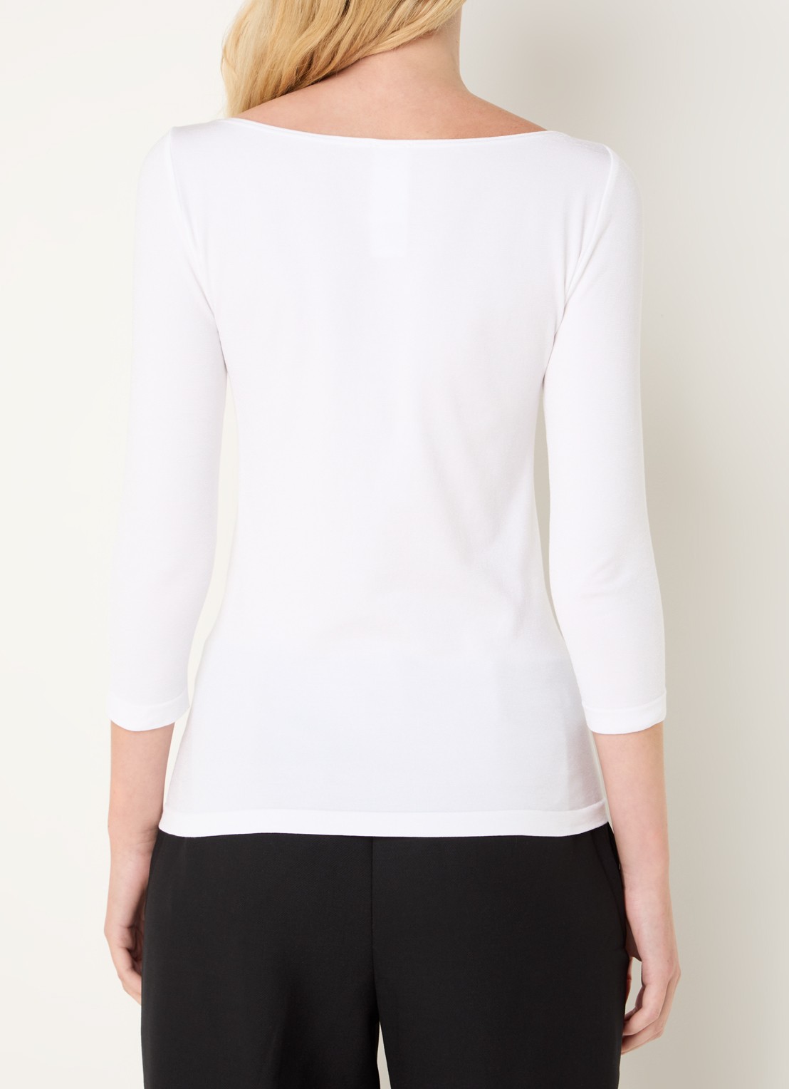 Wolford Cordoba top met boothals - achterkant 4 wit