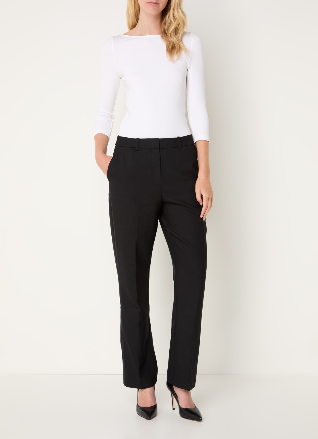 Wolford Cordoba top met boothals - voorkant 2 wit
