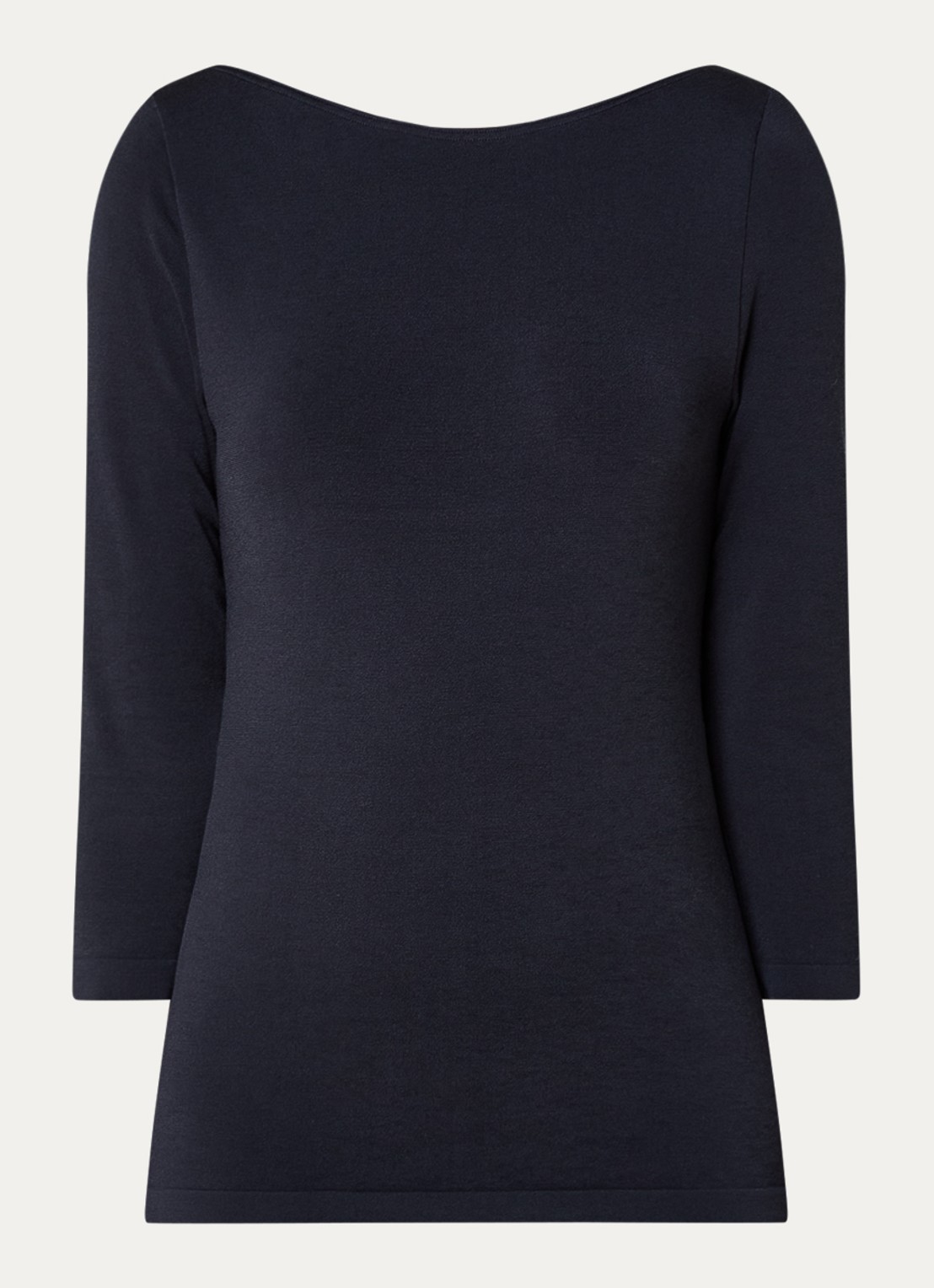 Wolford Cordoba top met boothals - voorkant donkerblauw
