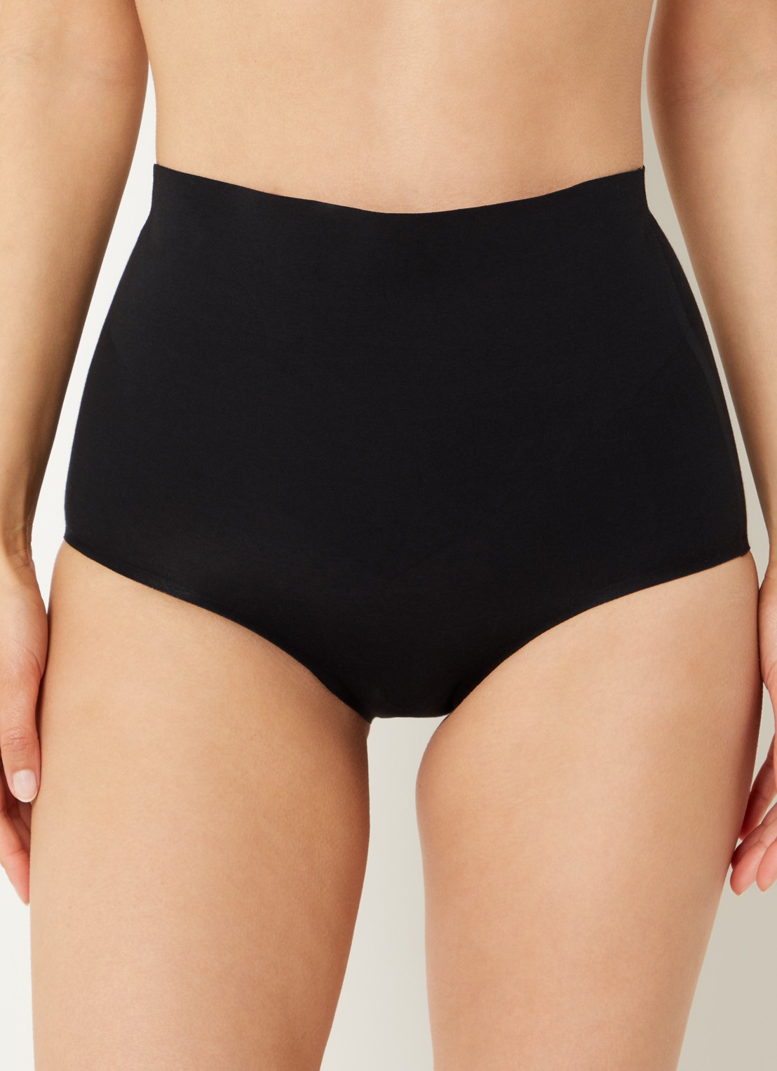 Wolford Cotton Contour naadloze high waisted slip - detail 2 zwart