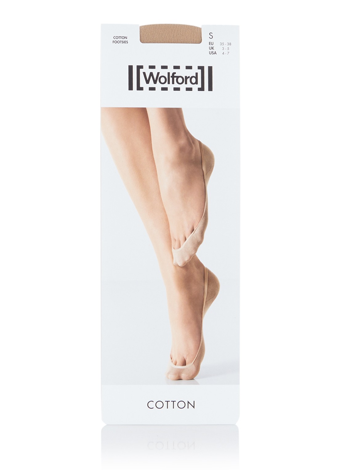 Wolford Cotton Footsies kousenvoetjes  - detail 2 naturel