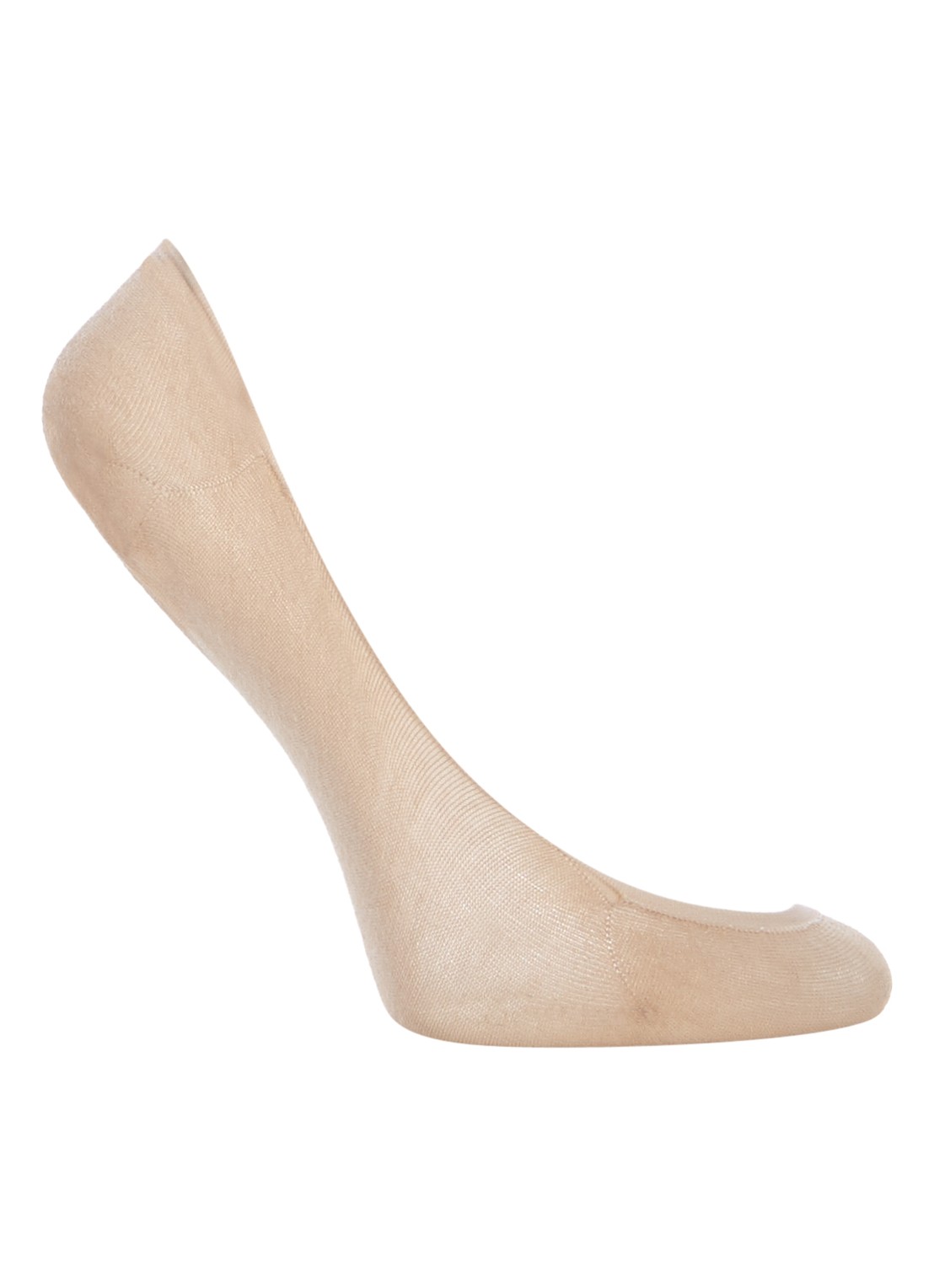 Wolford Cotton Footsies kousenvoetjes  - voorkant naturel
