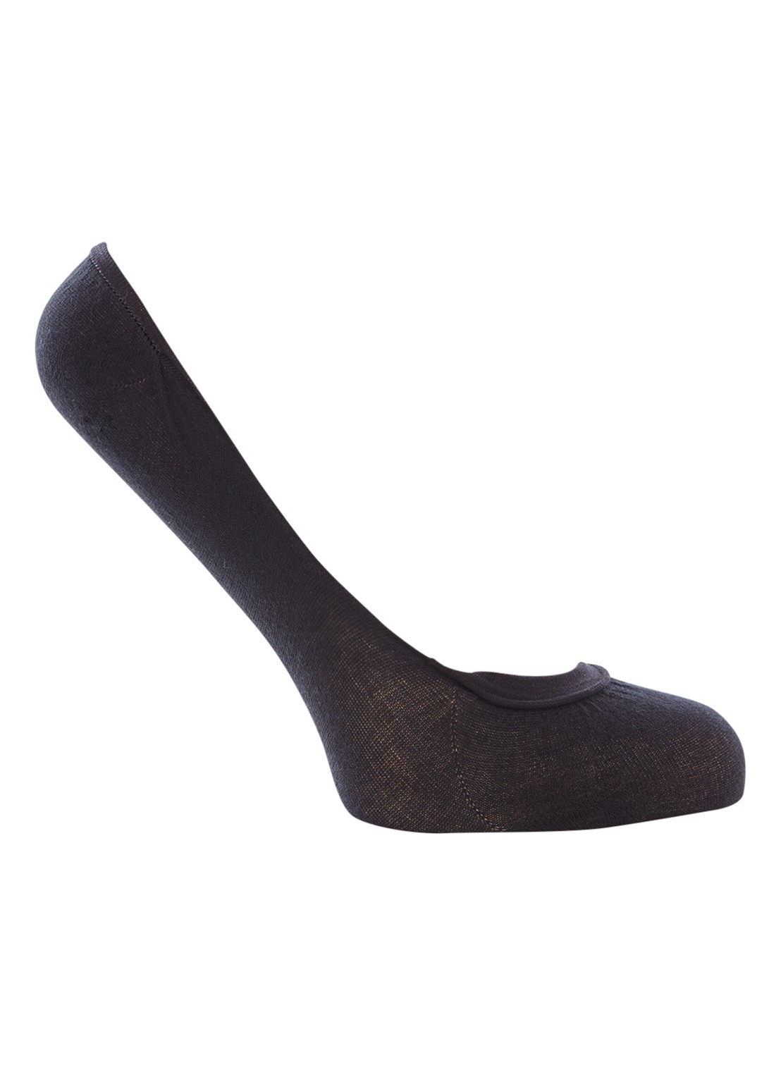 Wolford Cotton Footsies kousenvoetjes  - voorkant diepzwart