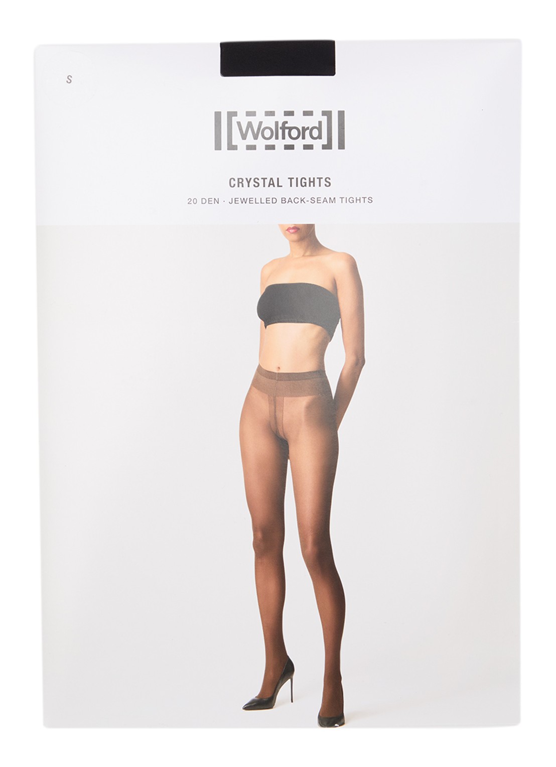 Wolford Crystal panty met strass - voorkant 3 zwart