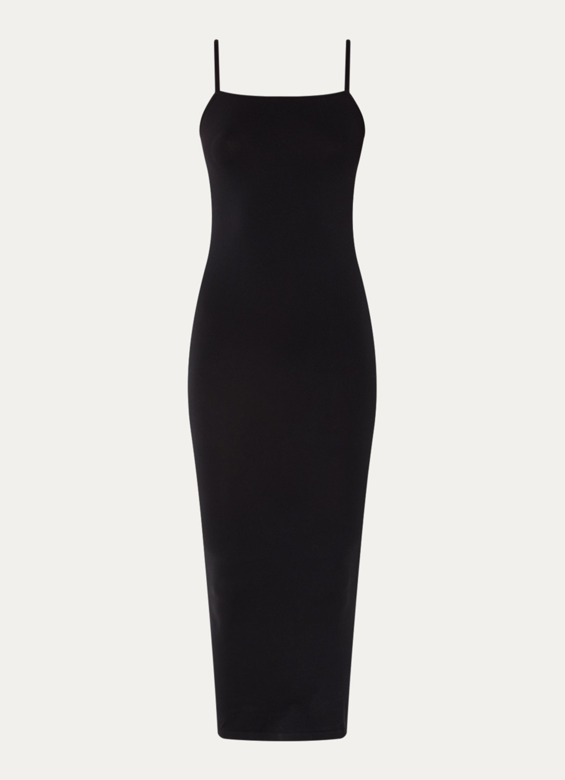Wolford Fatal maxi jurk met spaghetti bandjes - voorkant 3 zwart