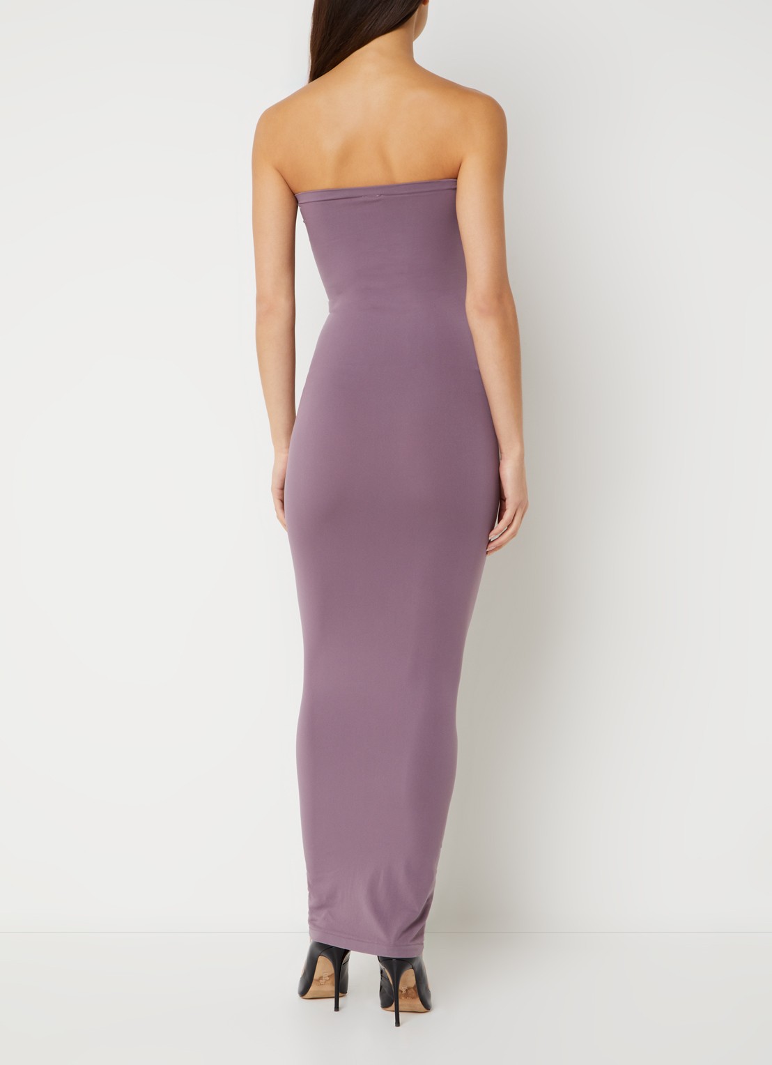 Wolford Fatal maxi jurk met stretch - achterkant 3 aubergine