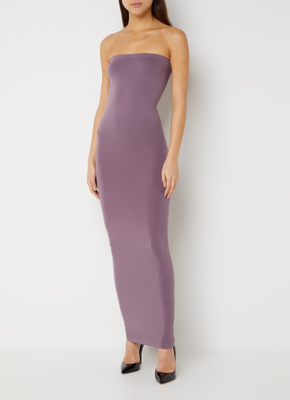 Wolford Fatal maxi jurk met stretch - detail 4 aubergine