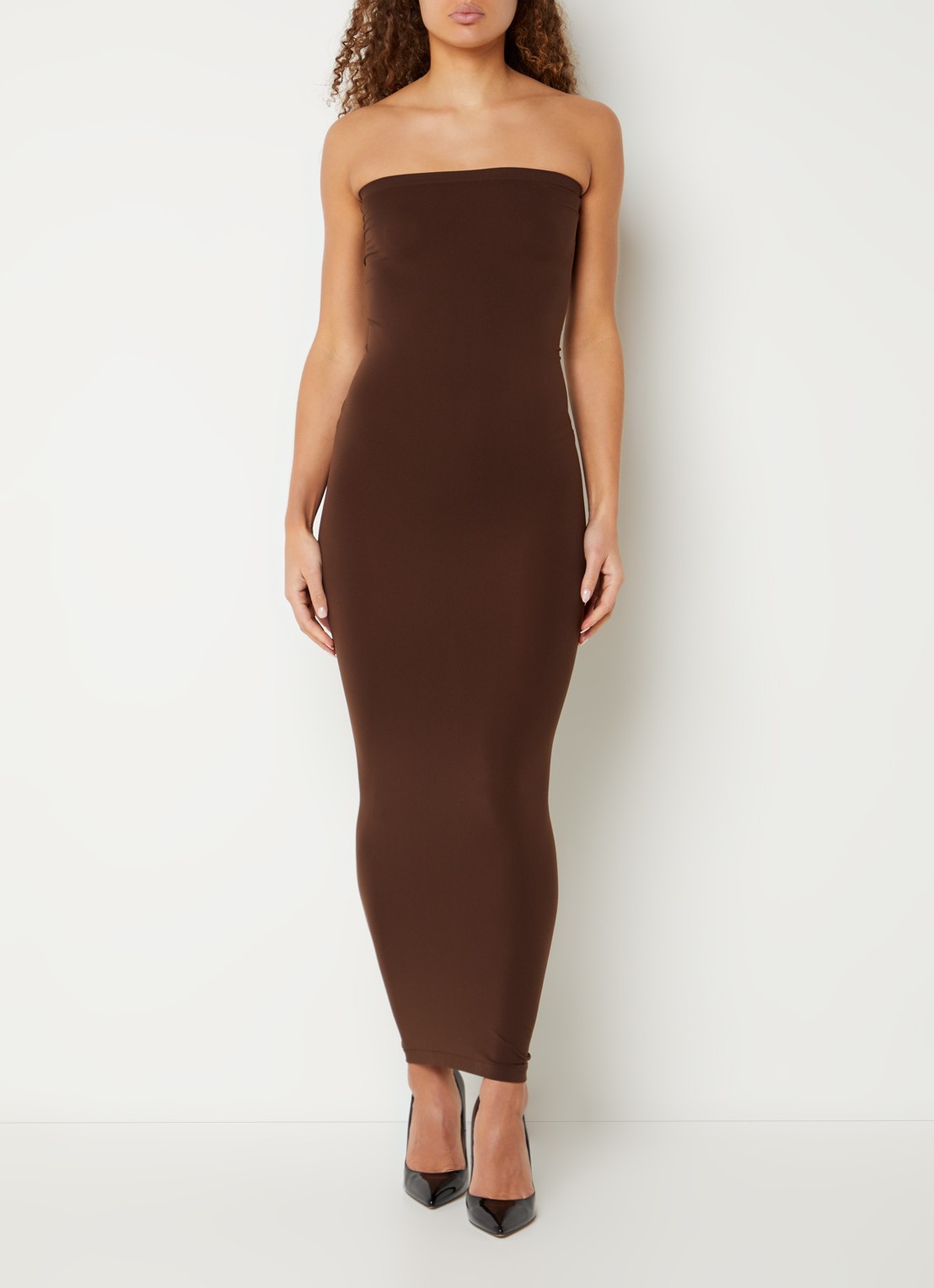 Wolford Fatal maxi jurk met stretch - detail 5 bruin