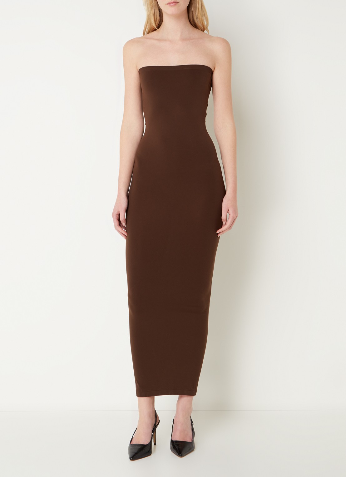 Wolford Fatal maxi jurk met stretch - detail 6 bruin