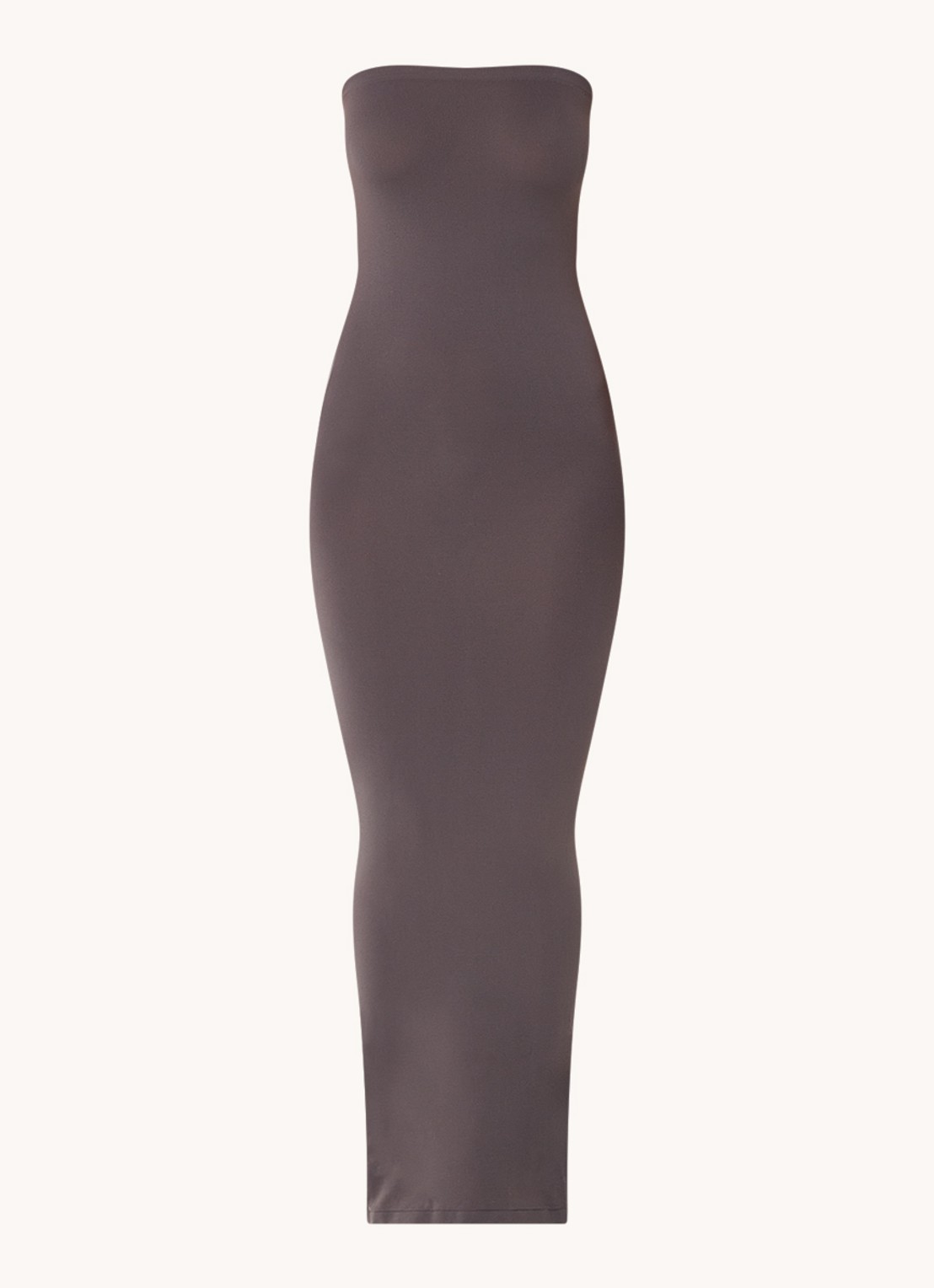 Wolford Fatal maxi jurk met stretch - voorkant 2 taupe