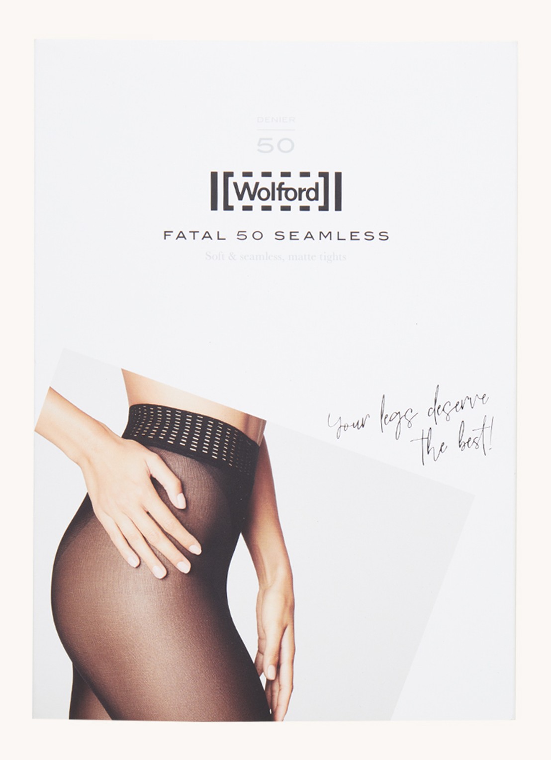Wolford Fatal Seamless panty in 50 denier - voorkant diepzwart