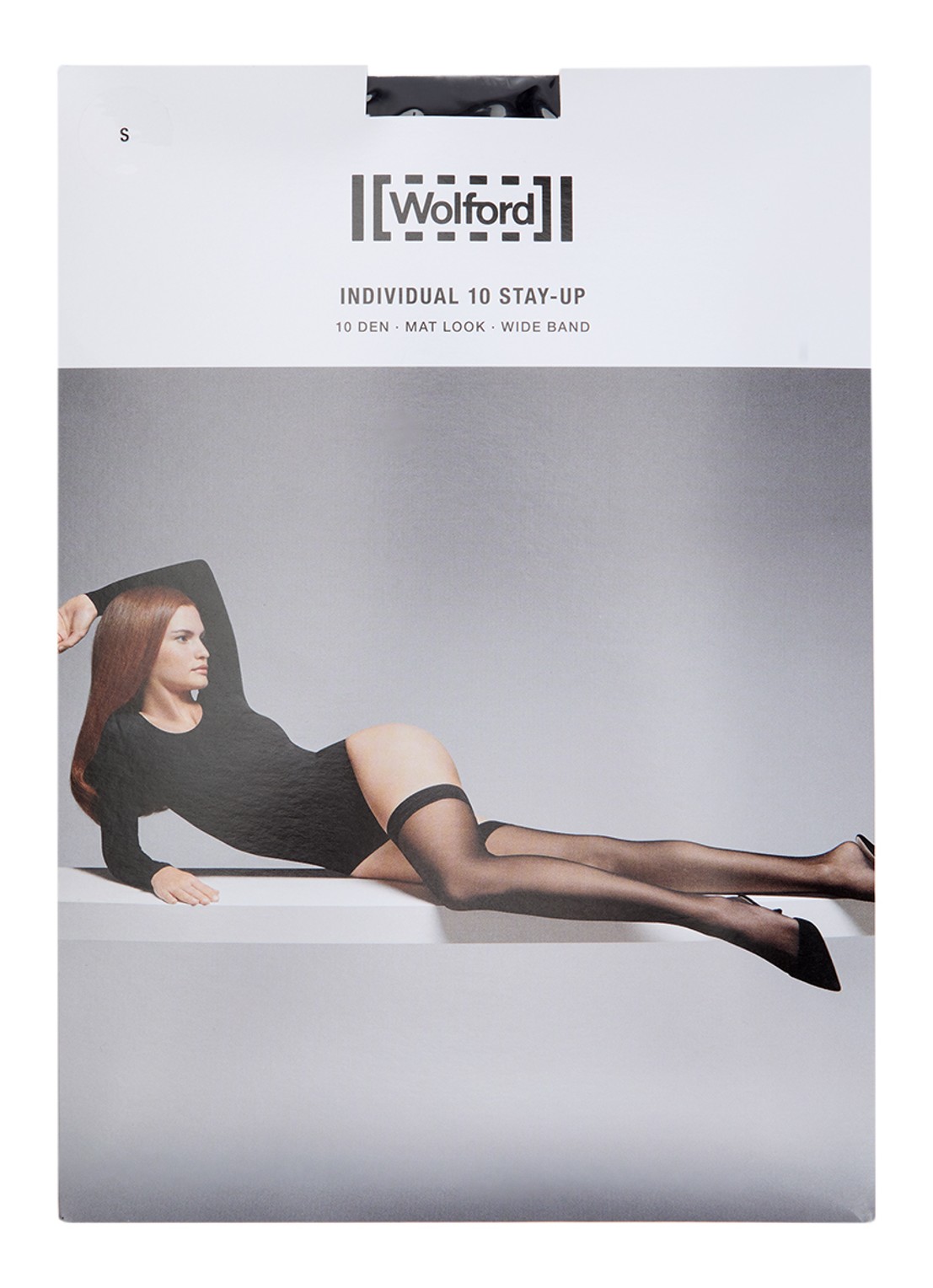 Wolford Hold-ups in 10 denier - voorkant zwart