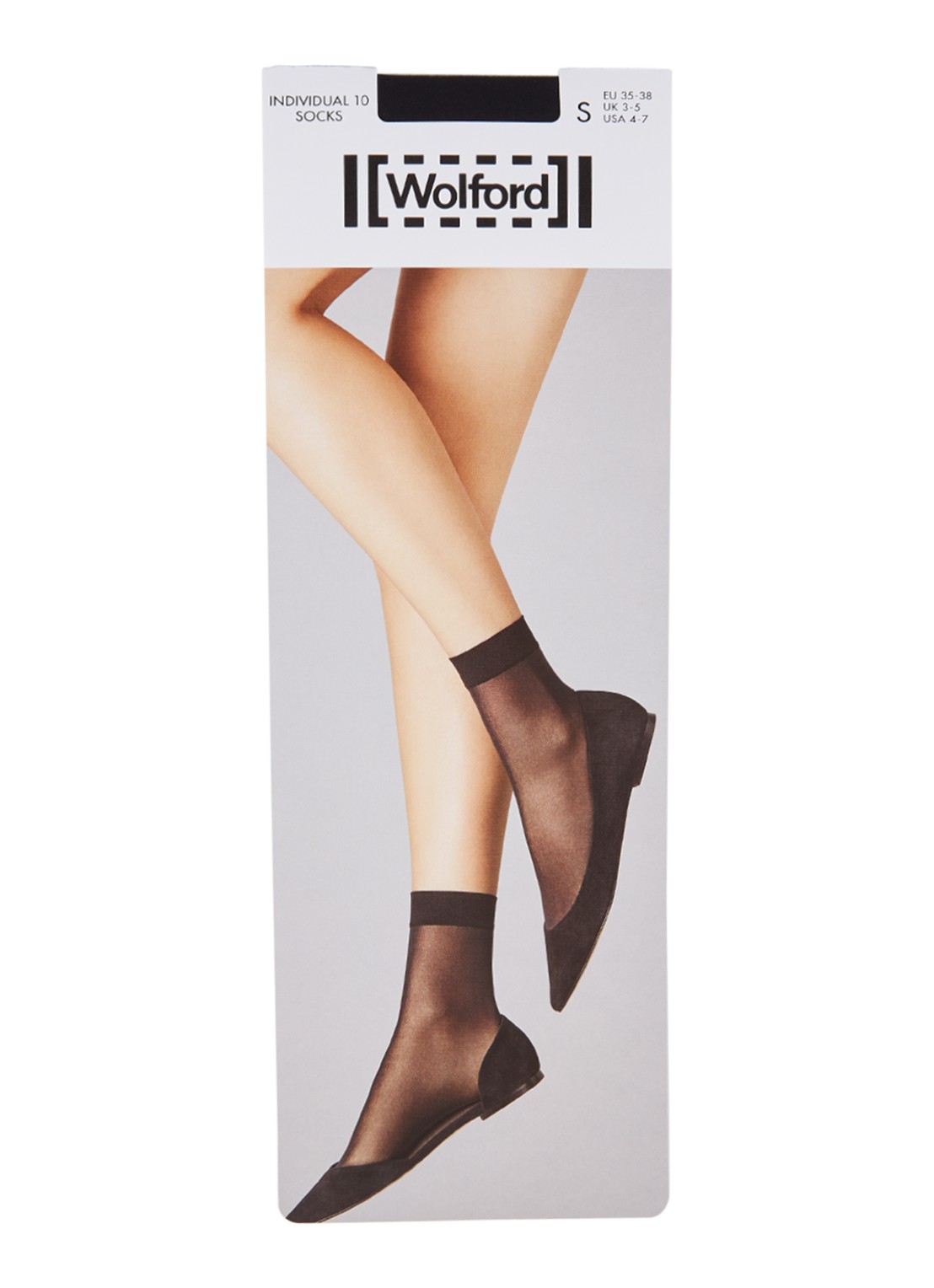 Wolford Individual pantysokken in 10 denier black - voorkant 2 zwart
