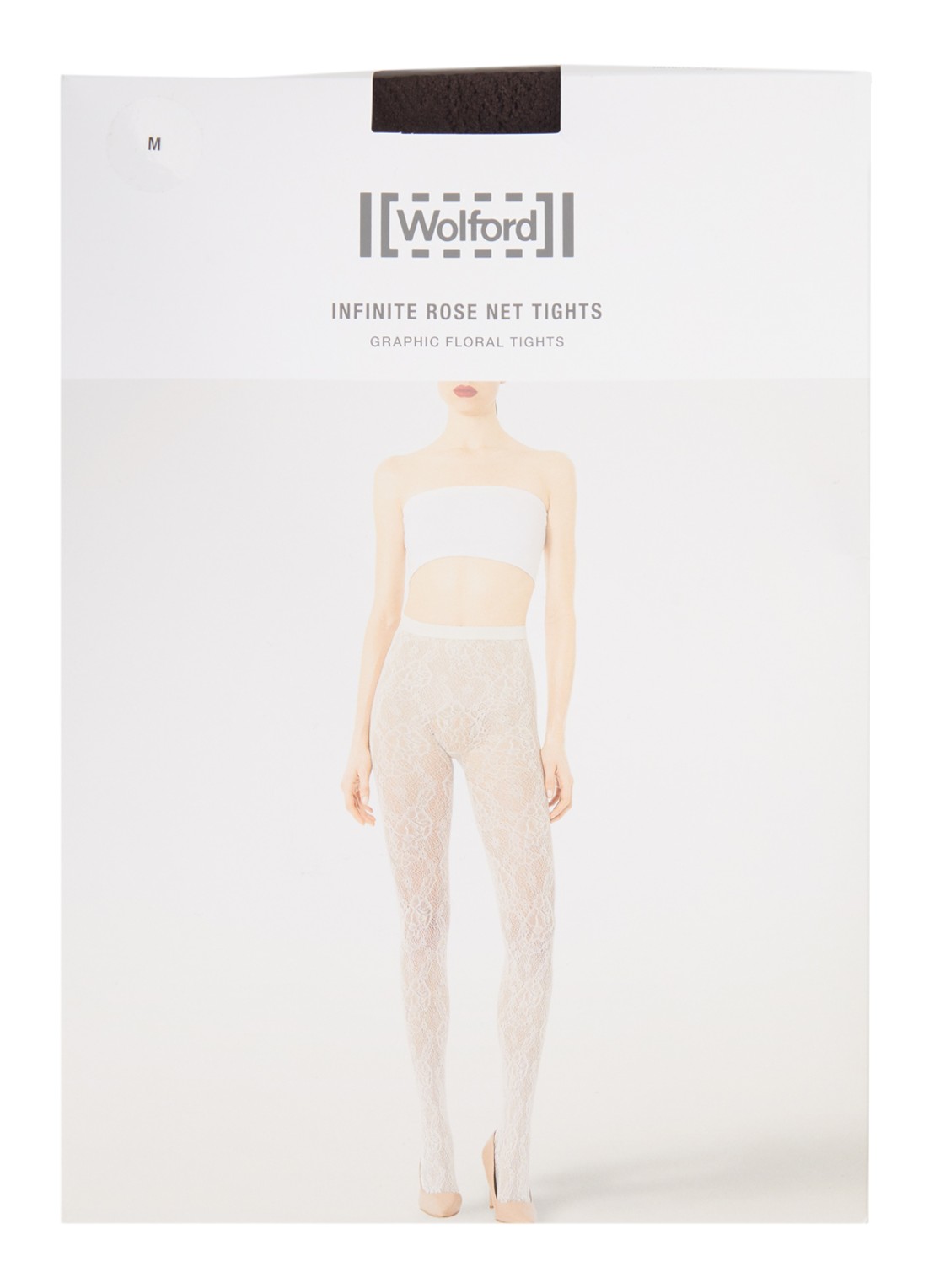 Wolford Infinite Rose netpanty - voorkant donkerbruin