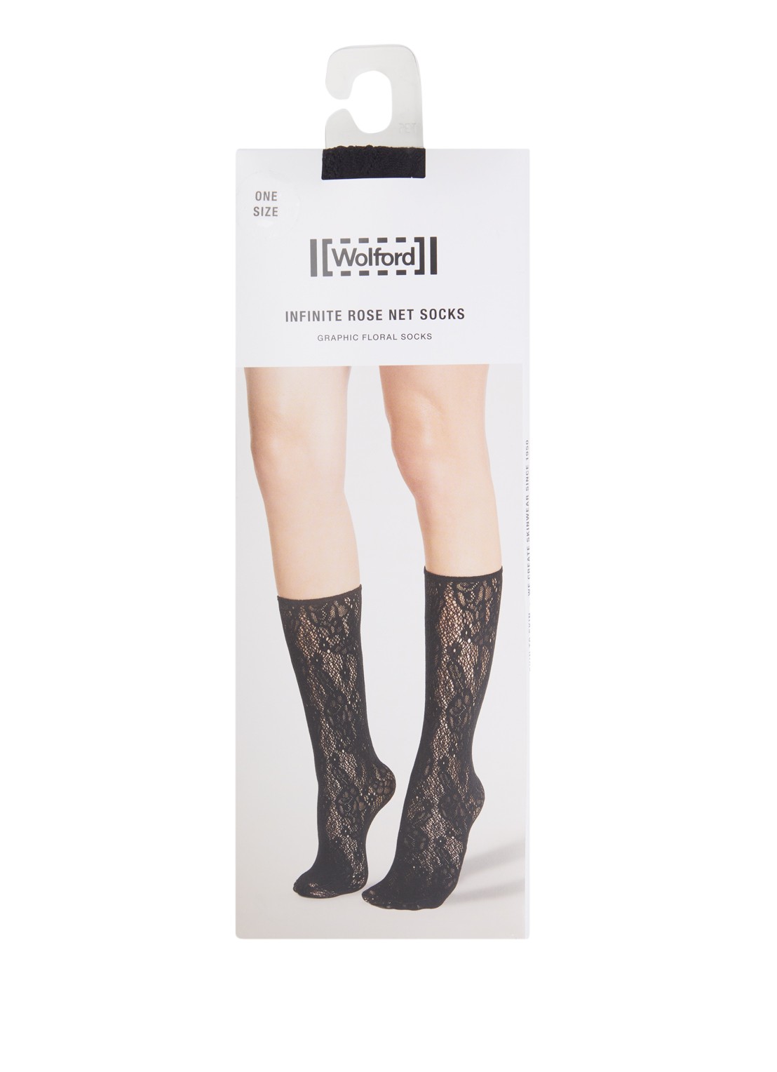 Wolford Infinite Rose pantysokken - voorkant zwart