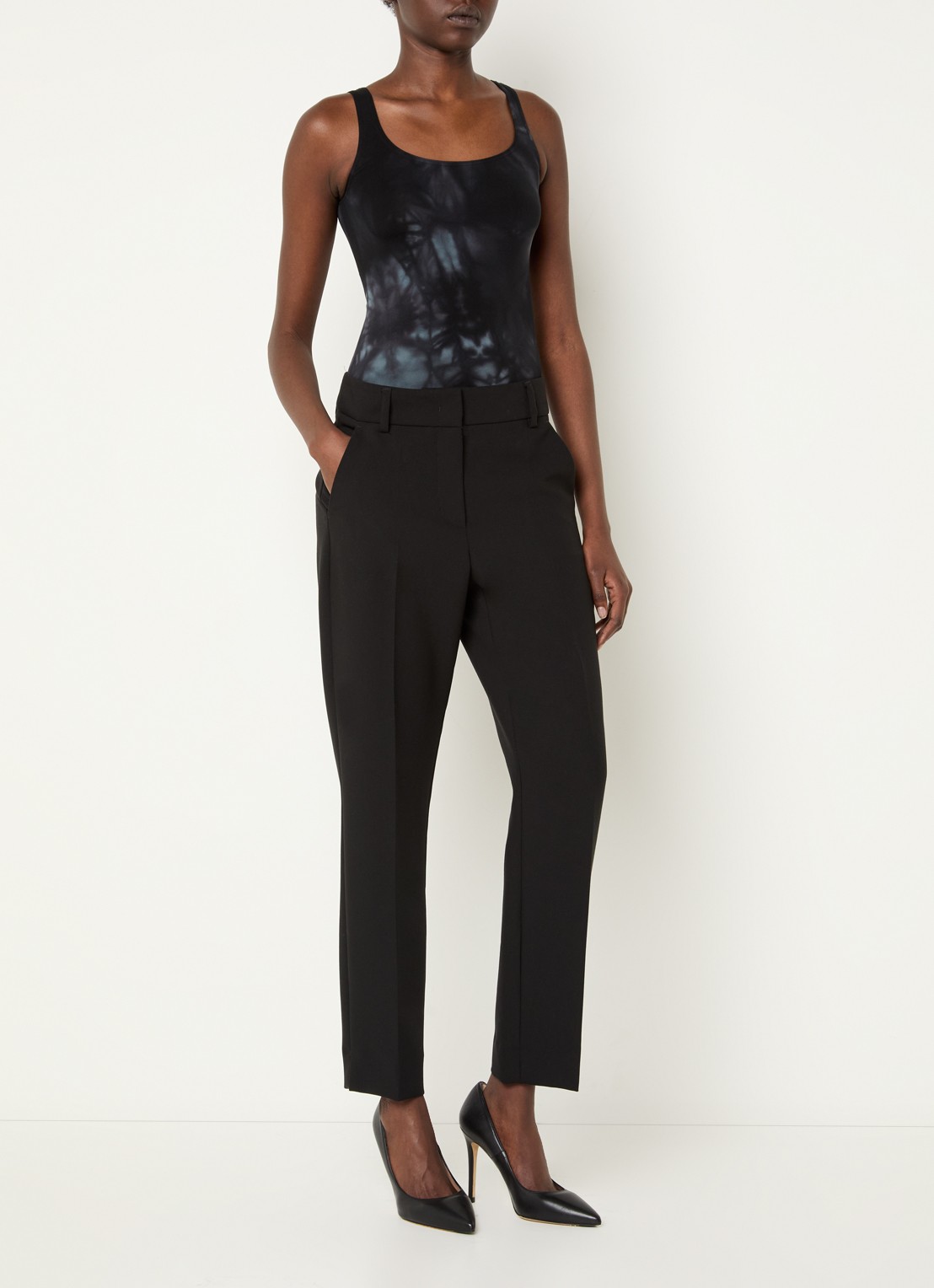 Wolford Ink Fatal string body met print - voorkant 2 antraciet