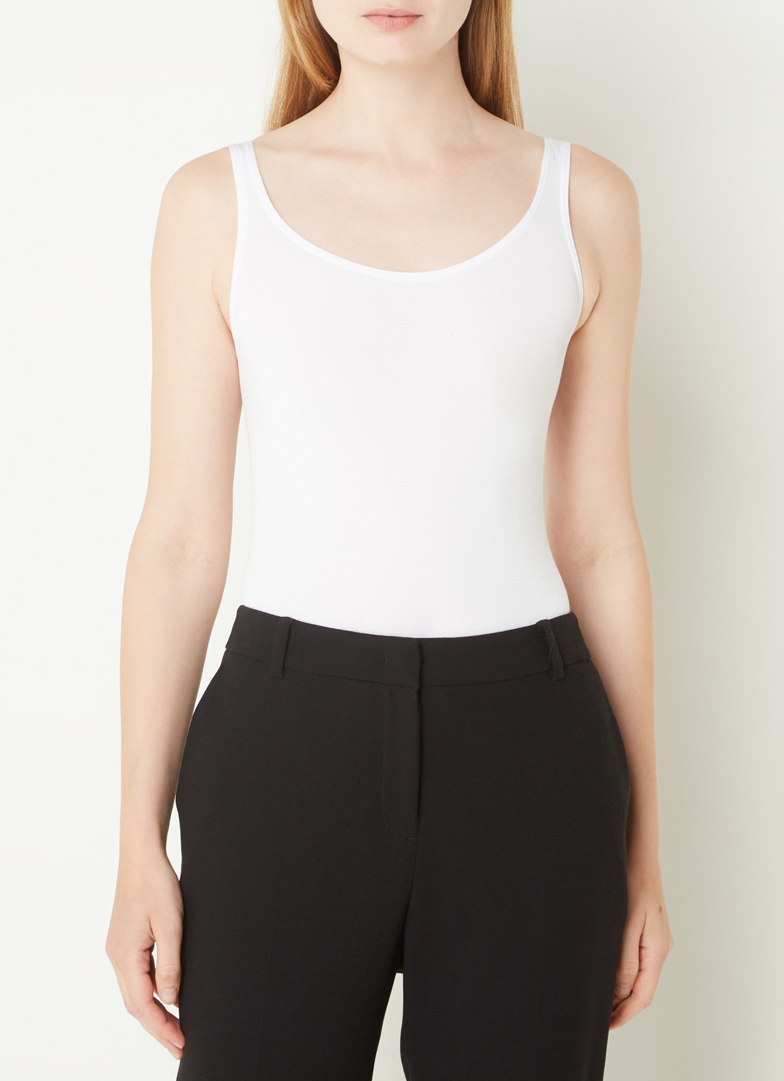 Wolford Jamaika body met ronde hals - detail wit