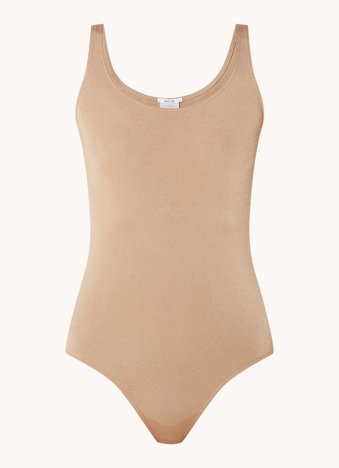 Wolford Jamaika body met ronde hals - voorkant camel