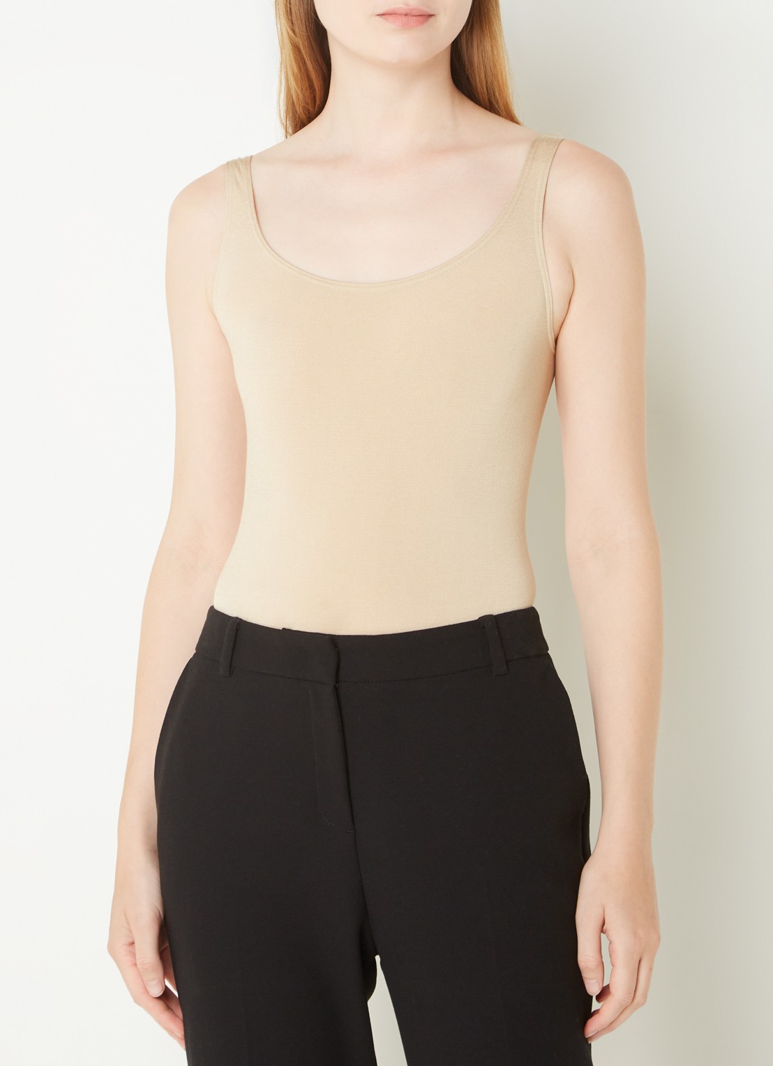 Wolford Jamaika body met ronde hals - detail 4 zand
