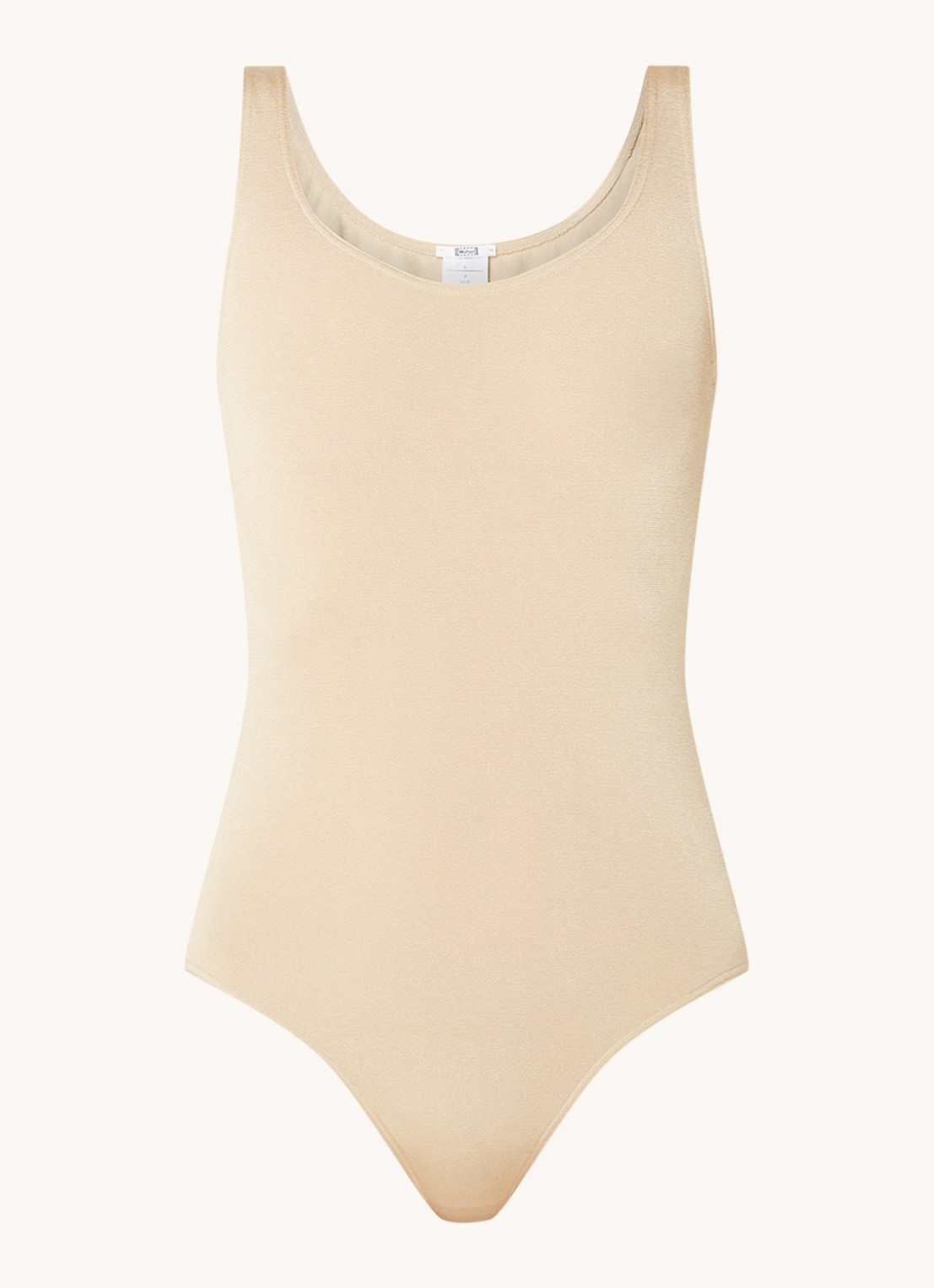 Wolford Jamaika body met ronde hals - voorkant 2 zand