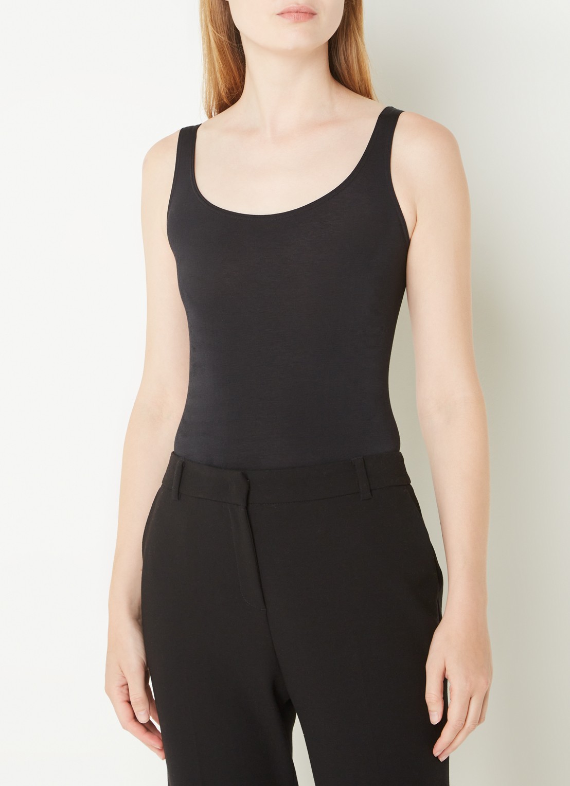 Wolford Jamaika body met ronde hals - detail zwart