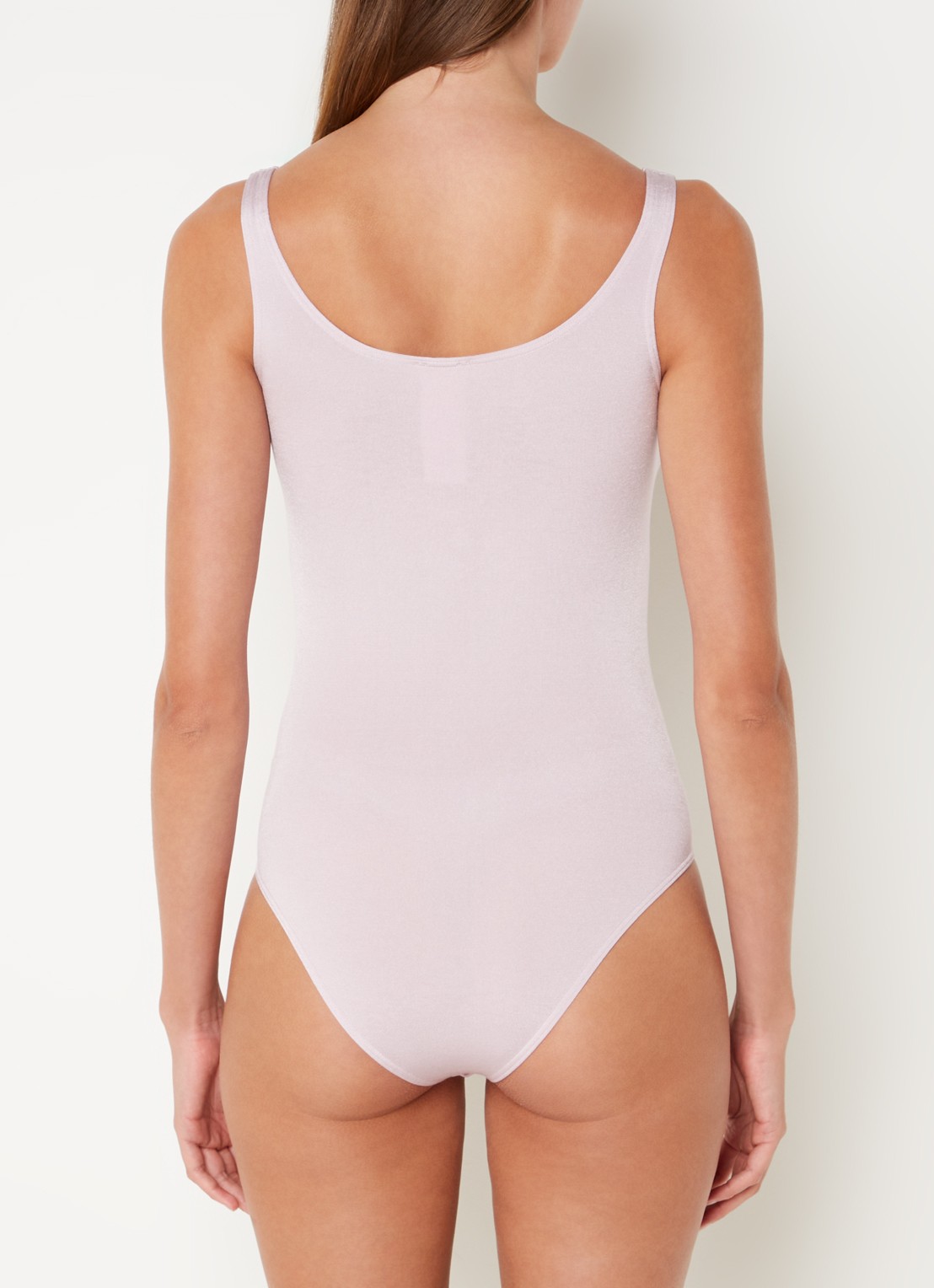 Wolford Jamaika body met ronde hals - achterkant lichtroze