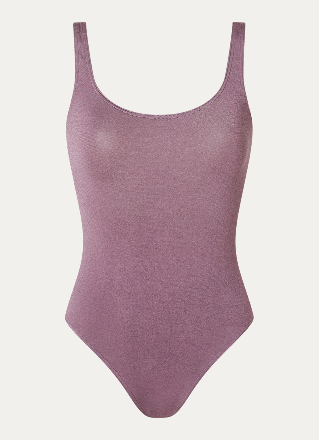 Wolford Jamaika body met ronde hals - voorkant taupe