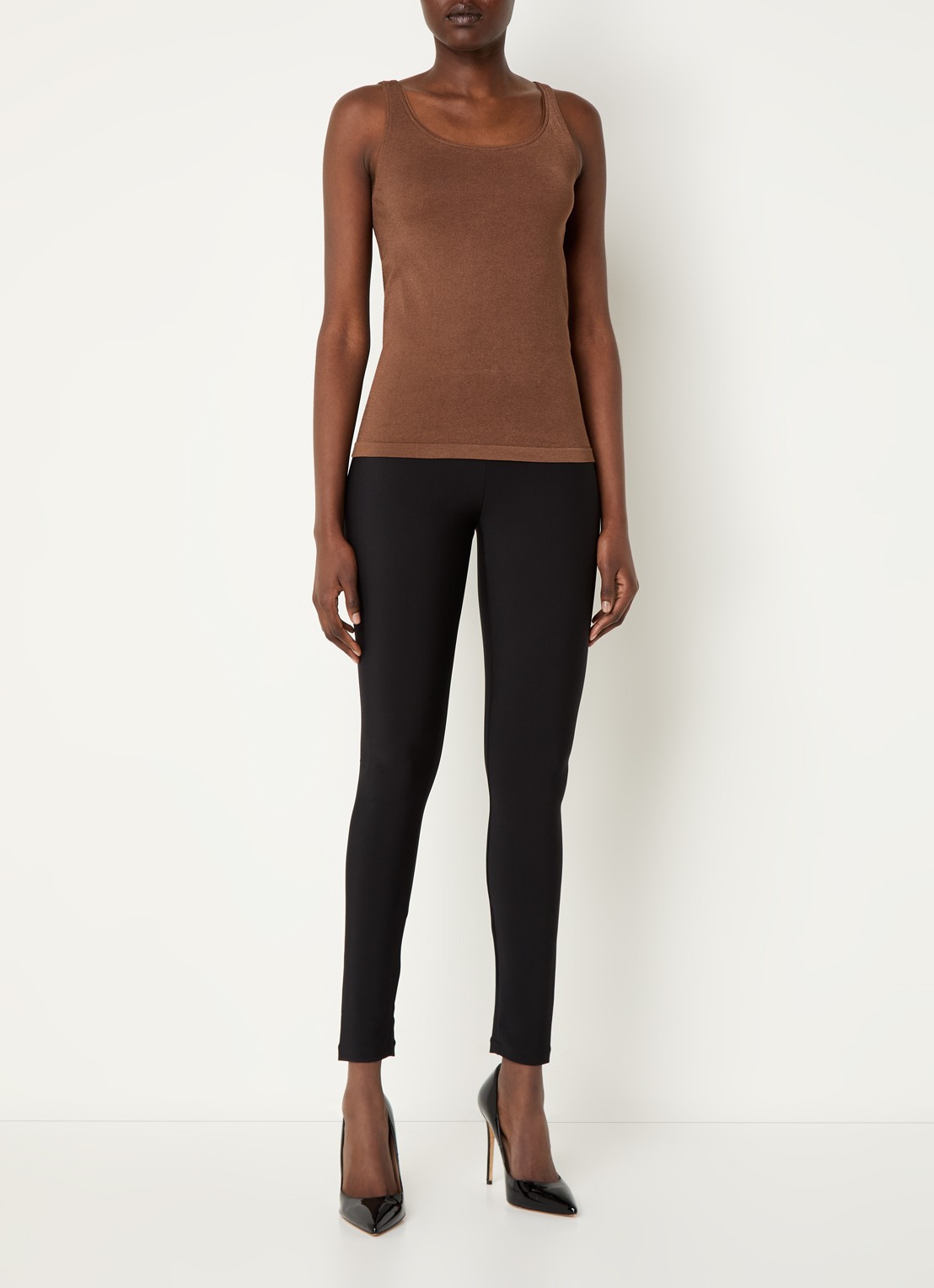 Wolford Jamaika naadloze top - voorkant 2 bruin
