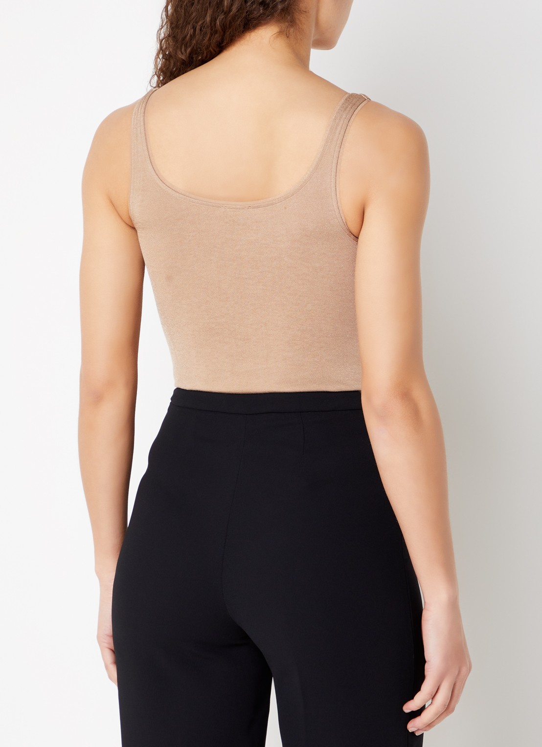 Wolford Jamaika string body  - achterkant 4 donkerbeige