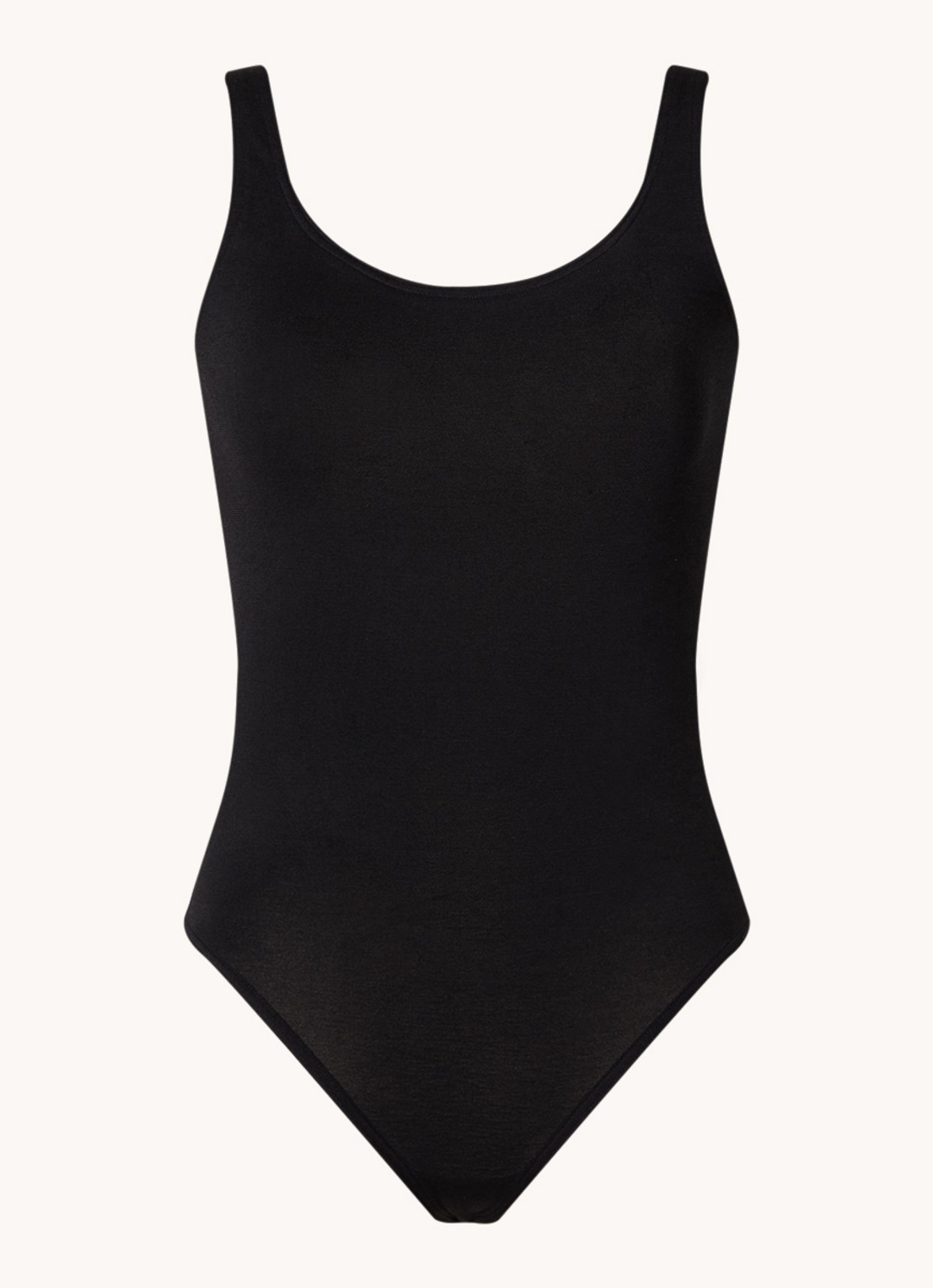 Wolford Jamaika stringbody met glanzende finish - voorkant 2 zwart