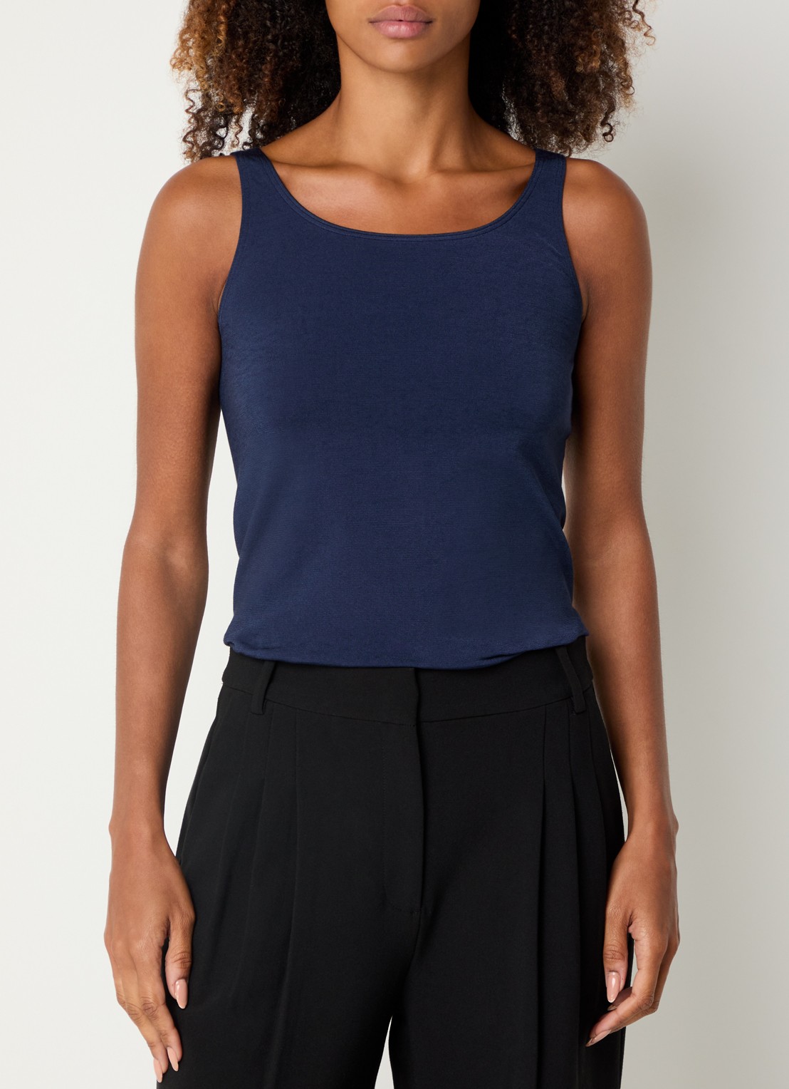 Wolford Jamaika tanktop met ronde hals - detail 2 donkerblauw