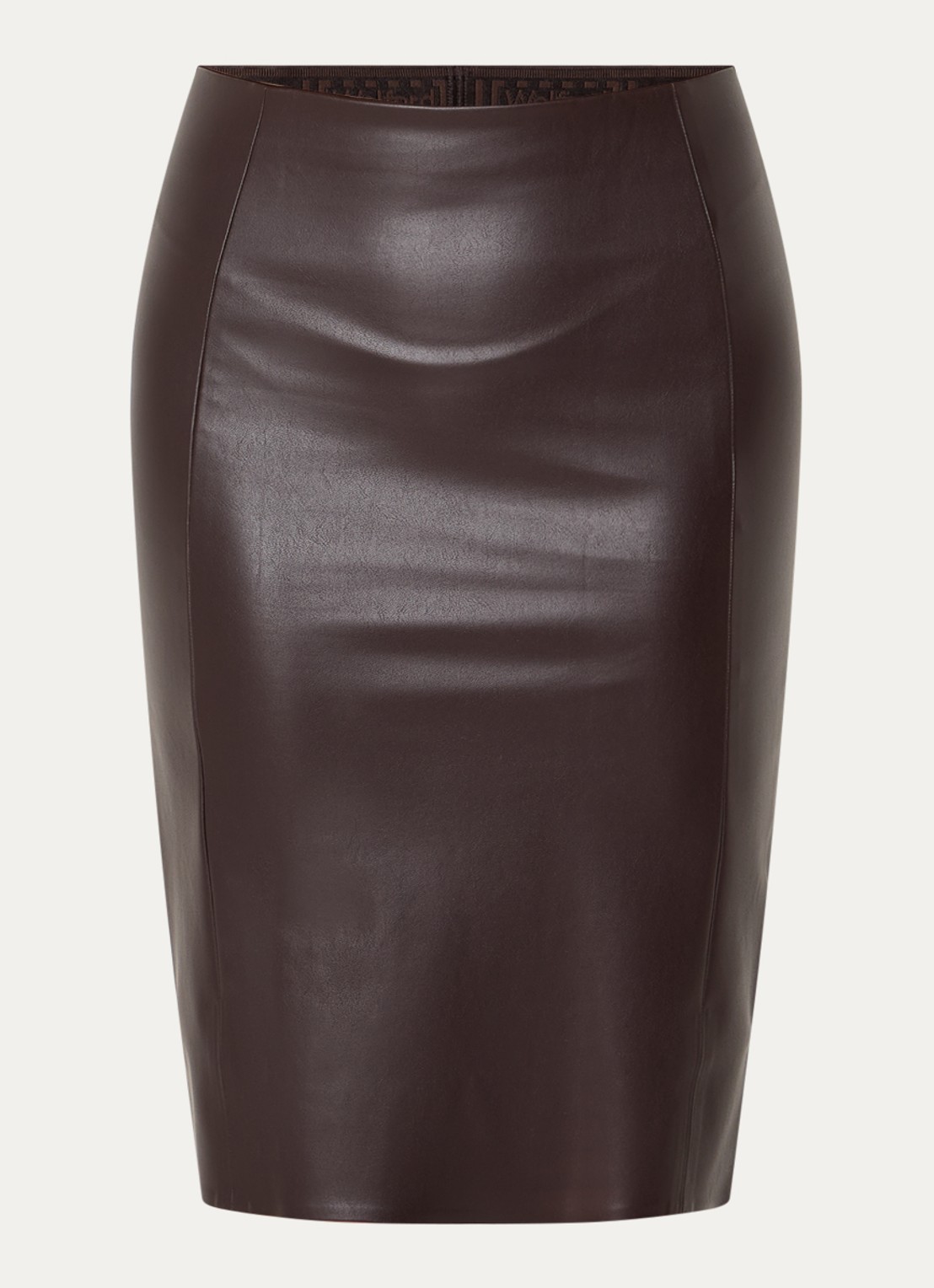Wolford Jenna minirok van imitatieleer - voorkant 3 chocoladebruin