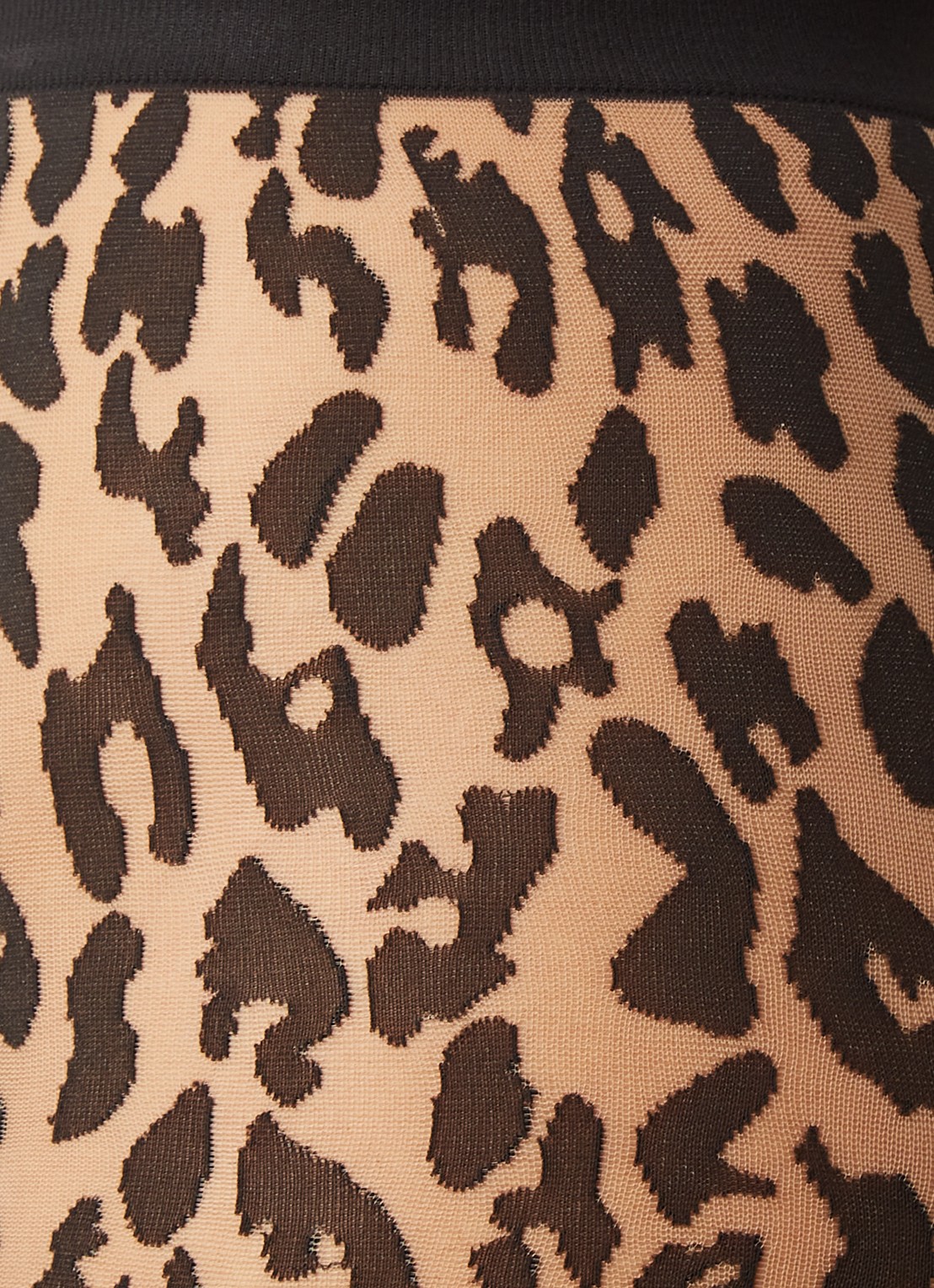 Wolford Josey panty met panterprint in 20 denier - detail 3 donkerbeige